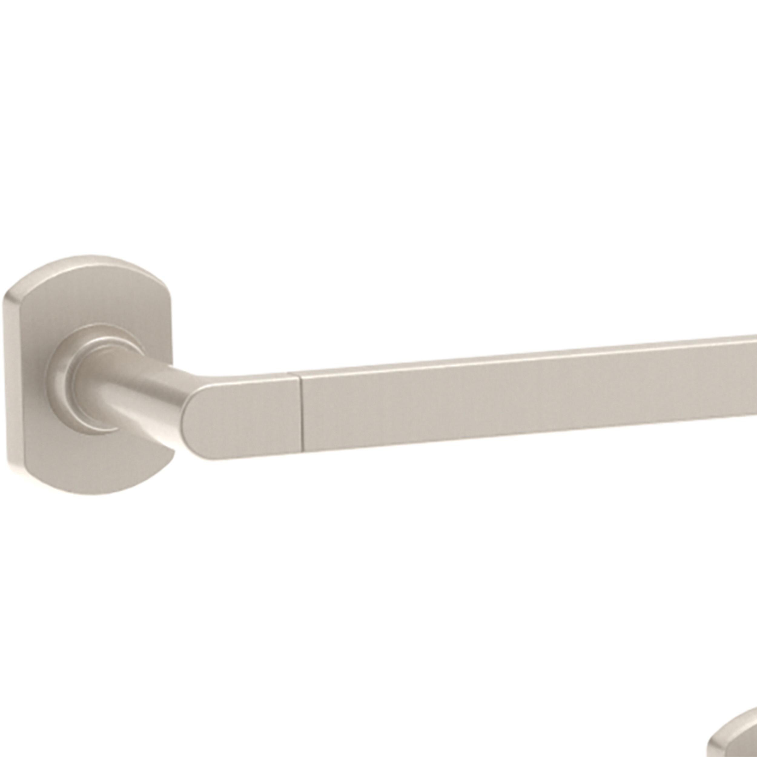 Juego de accesorios decorativos para baño Franklin Brass Granville de 4 piezas en níquel satinado: barra para toallas, porta papel higiénico, anillo para toallas y gancho para batas incluidos GRNV64-BN