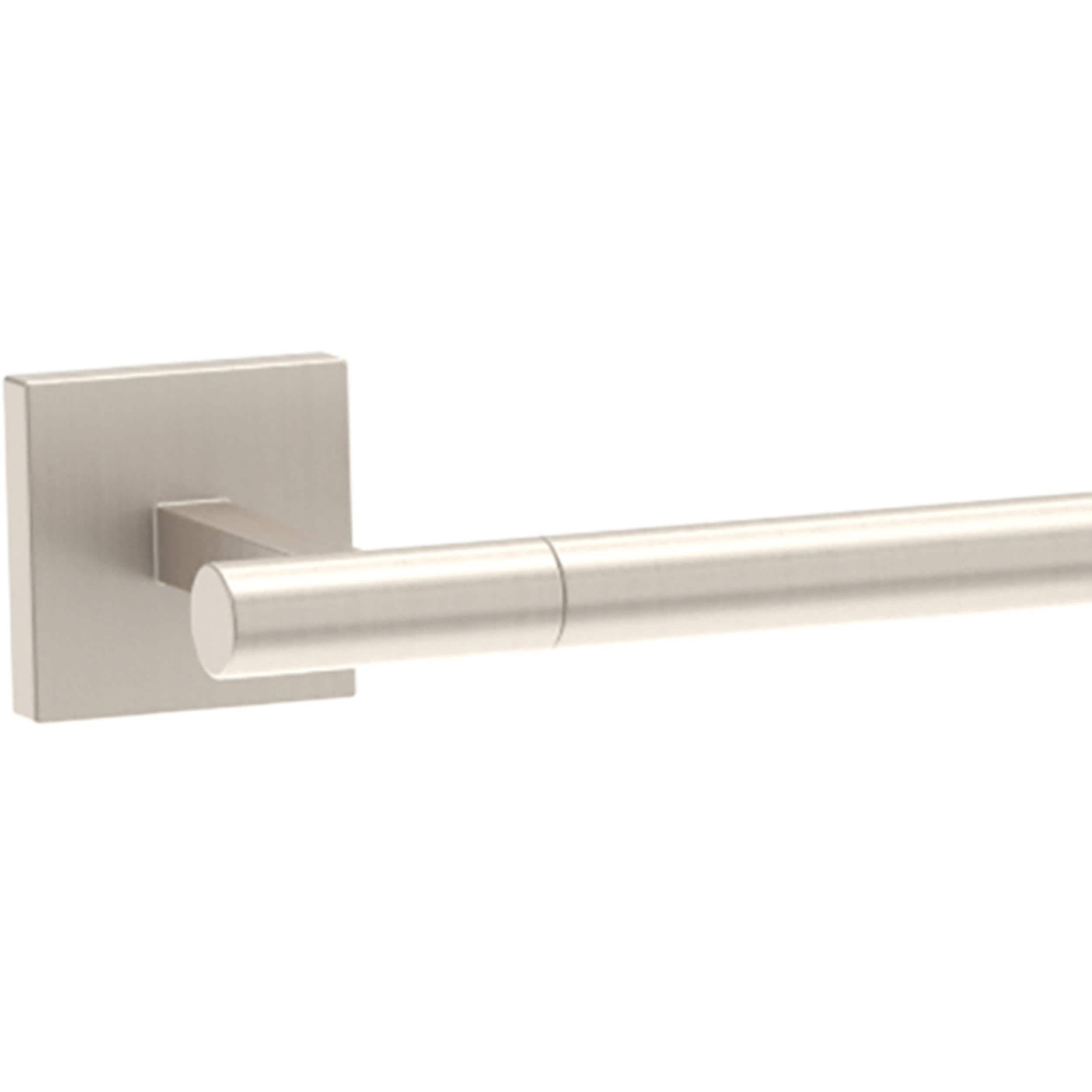 Juego de accesorios de baño decorativos de 4 piezas en níquel satinado Franklin Brass Nash, incluye barras para toallas, portarrollos de papel higiénico, argolla para toalla y gancho para batas. NASH64-BN.