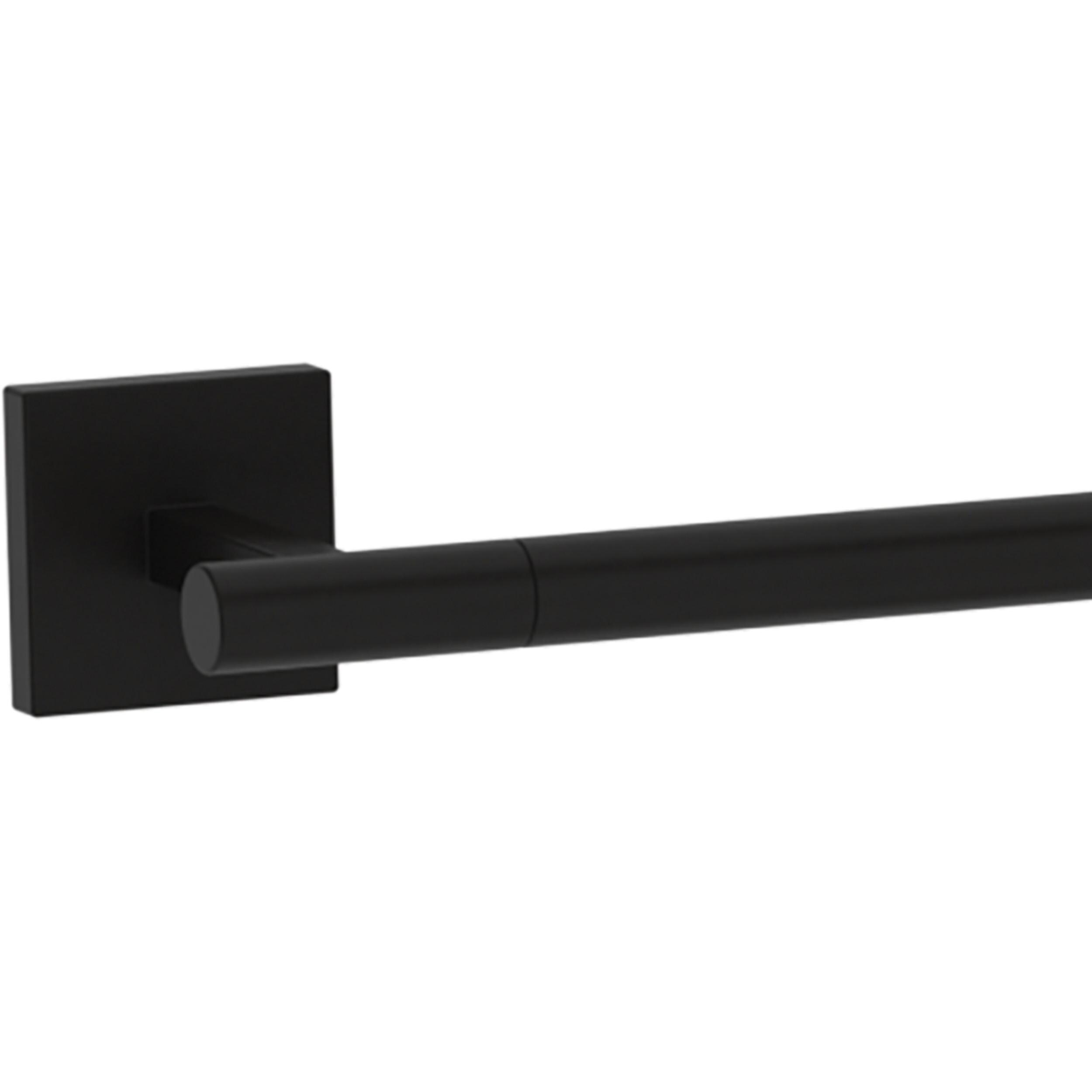Juego de Accesorios para Baño Decorativo Franklin Brass 4 piezas en Negro Mate Nash - Incluye Barra de Toallas, Portarrollos, Anillo de Toallas y Gancho para Batas NASH64-MB