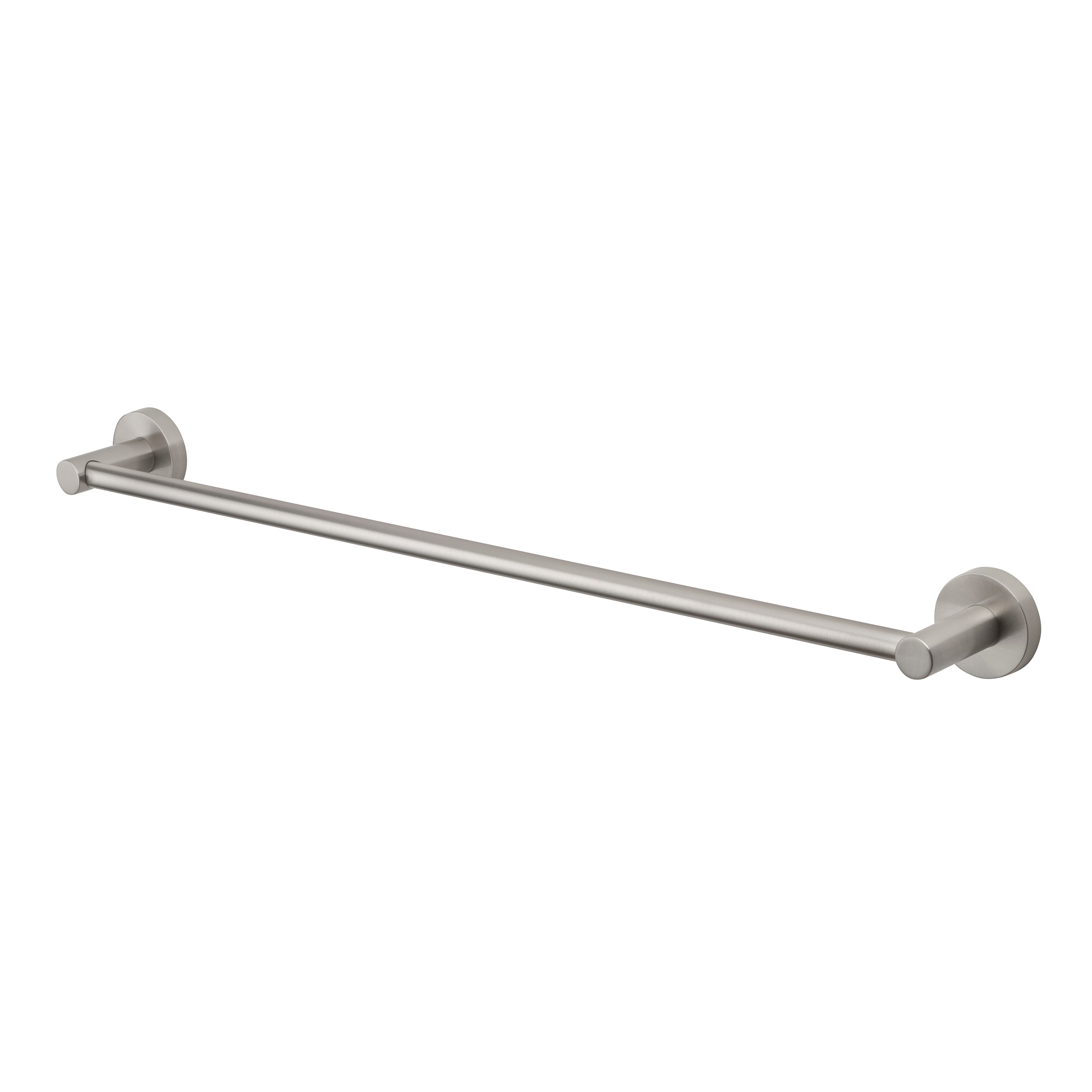 Juego de accesorios para baño en níquel cepillado gris de 4 piezas de Project Source - Incluye barra de toalla, portarrollos, argolla de toalla y gancho para batas