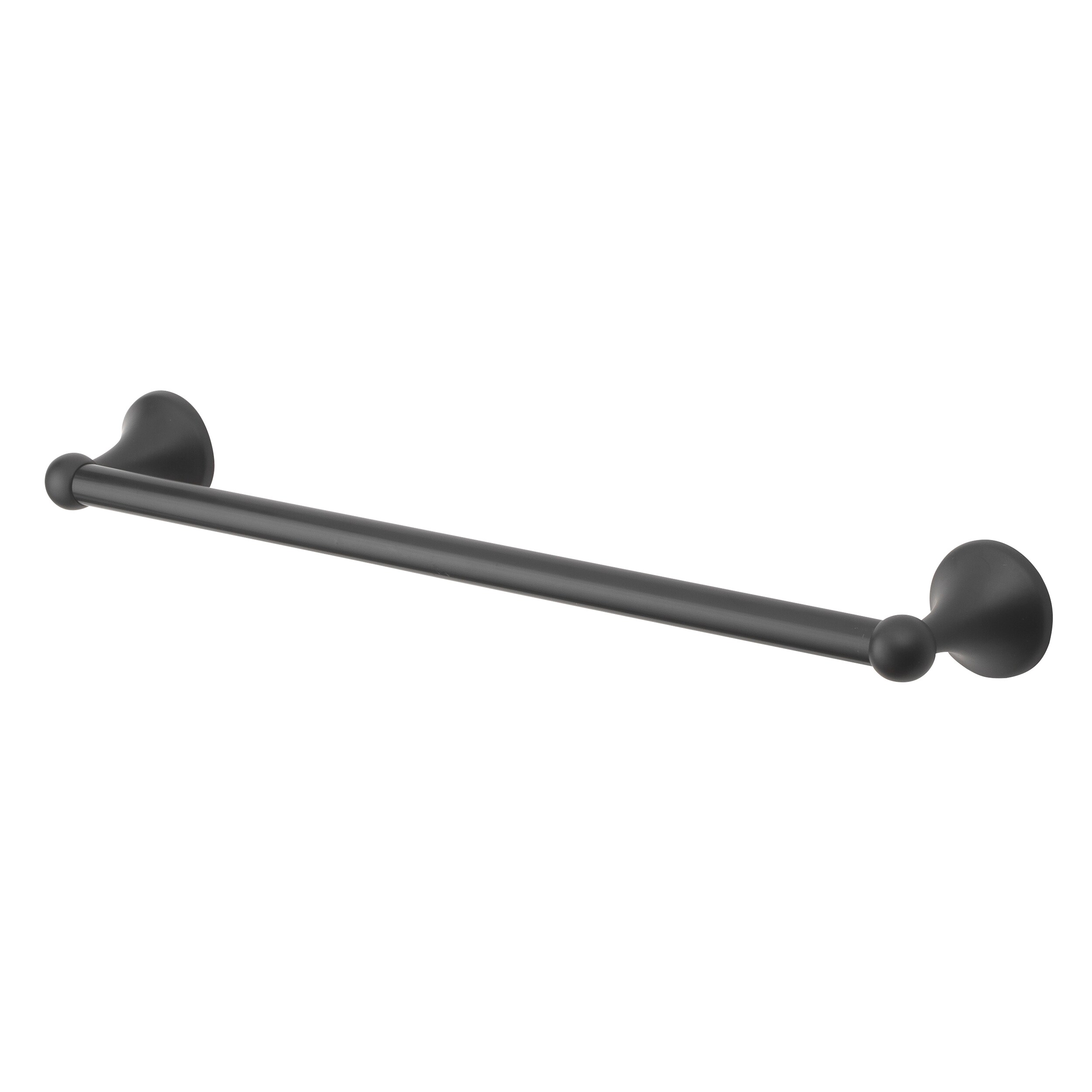 Juego de Accesorios para Baño Decorativo en Negro Mate de Madera Woodlawn de 4 Piezas - Incluye Barra de Toallas, Porta Papel de Baño, Anillo de Toallas y Gancho para Batas