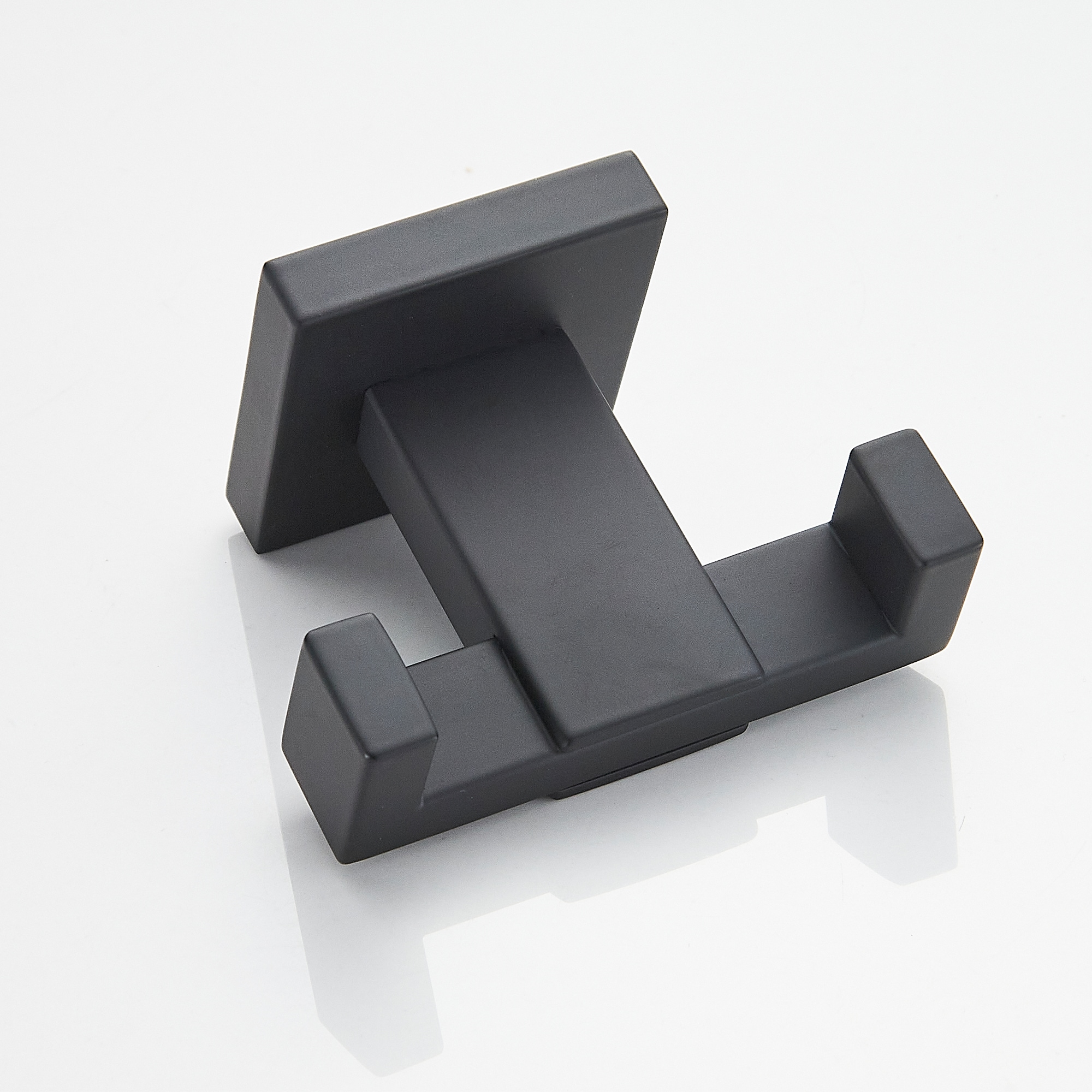 Juego de accesorios de baño decorativos de 5 piezas en negro mate FURUISI, incluye barra de toalla, portarrollos de papel higiénico, argolla de toalla y gancho para batas LL19A3B5A.
