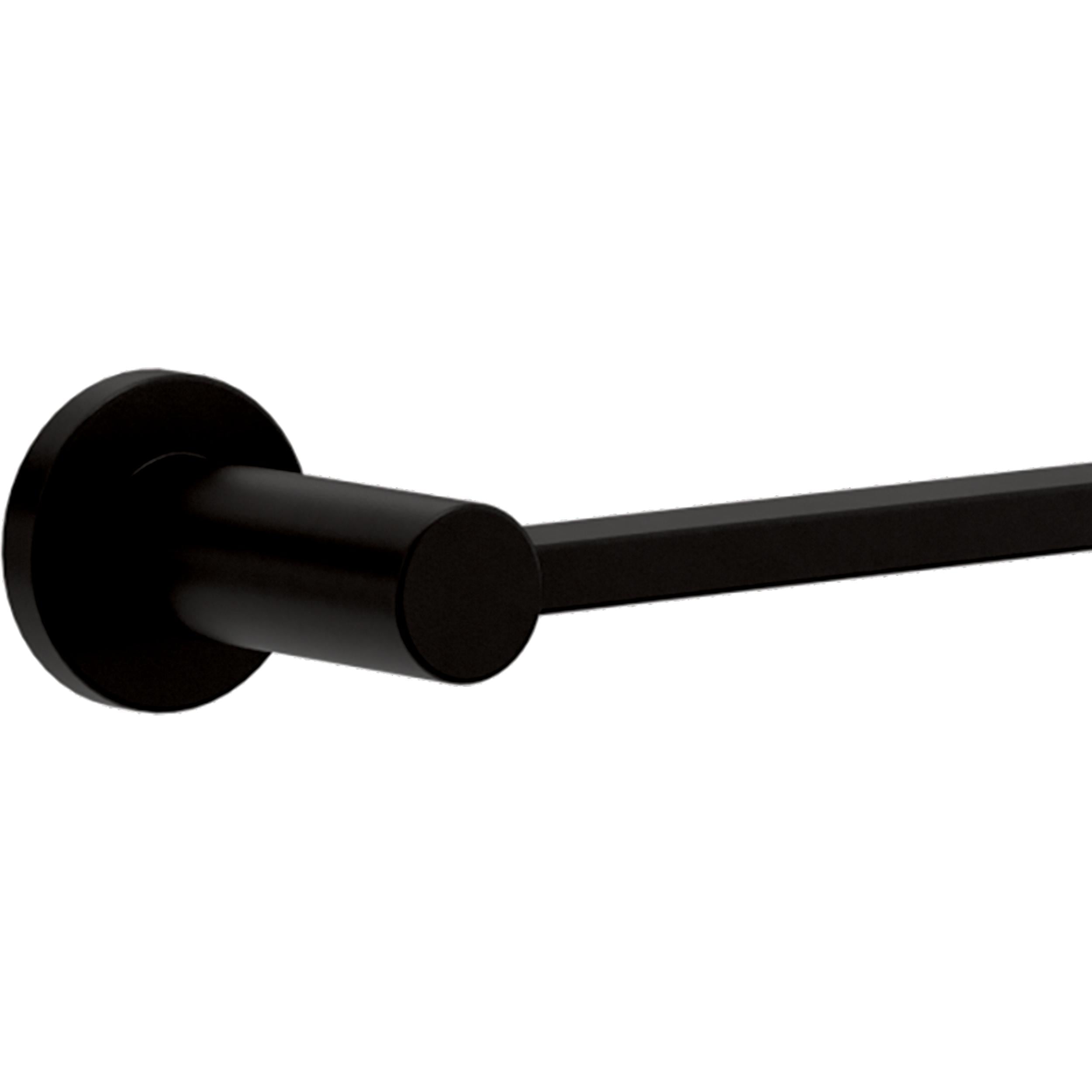 Juego de accesorios de baño decorativos en negro mate de 3 piezas Franklin Brass Kildare: Barra para toallas, anillo para toallas y gancho para batas incluidos KLD63-MB