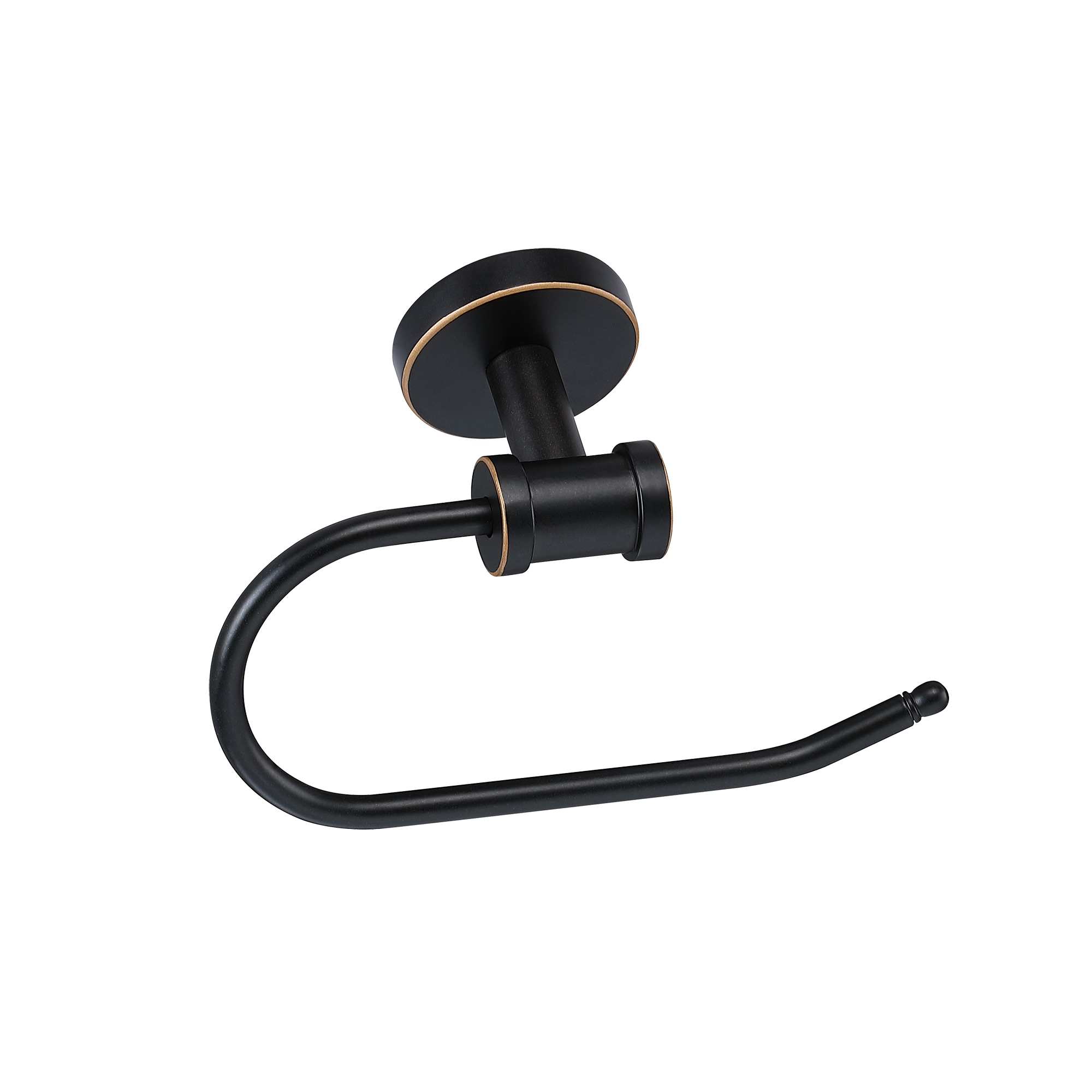 Juego de Accesorios para Baño Decorativos en Negro de 4 Piezas: Barra para Toallas, Anillo para Toallas, Gancho para Batas Incluido.