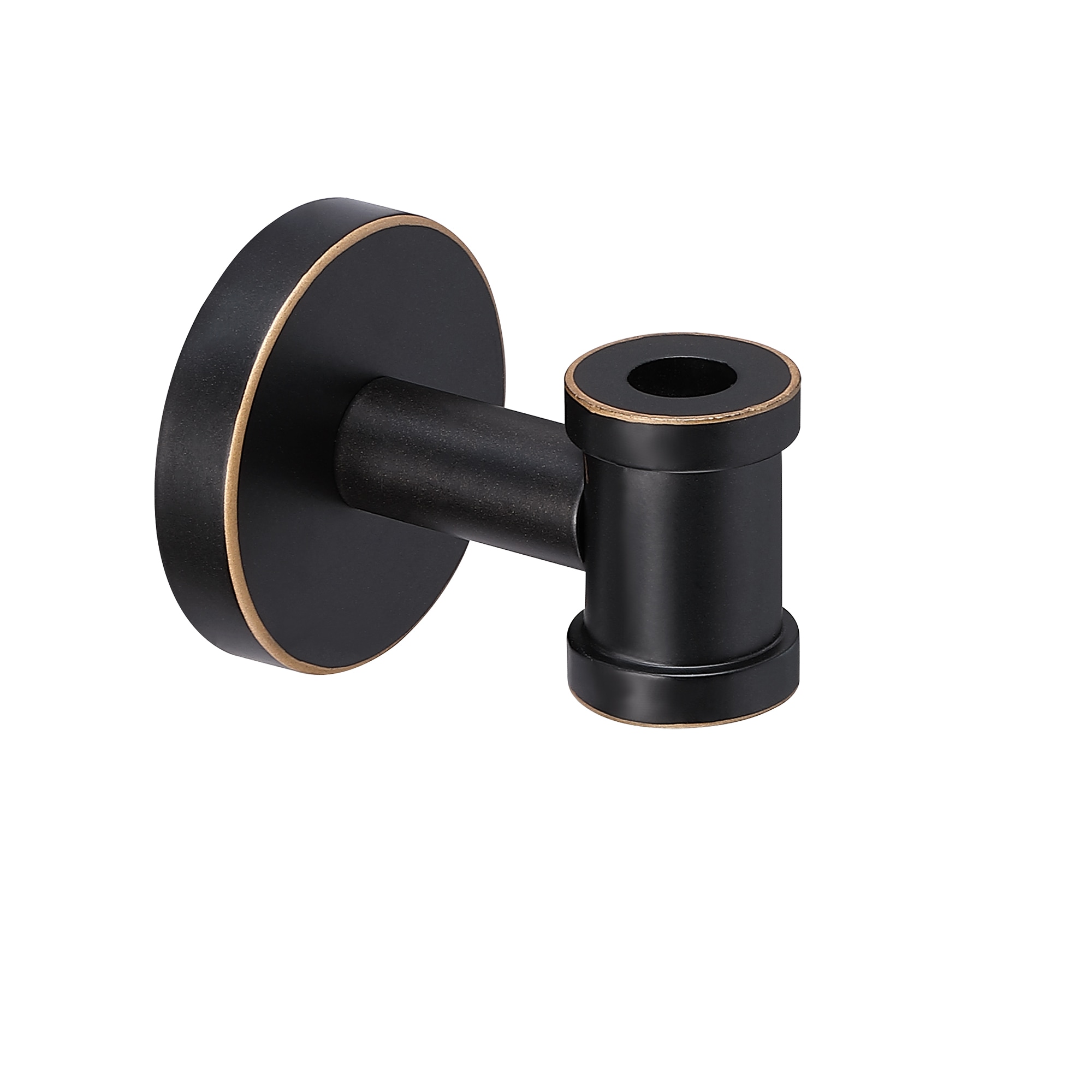 Juego de Accesorios para Baño Decorativos en Negro de 4 Piezas: Barra para Toallas, Anillo para Toallas, Gancho para Batas Incluido.