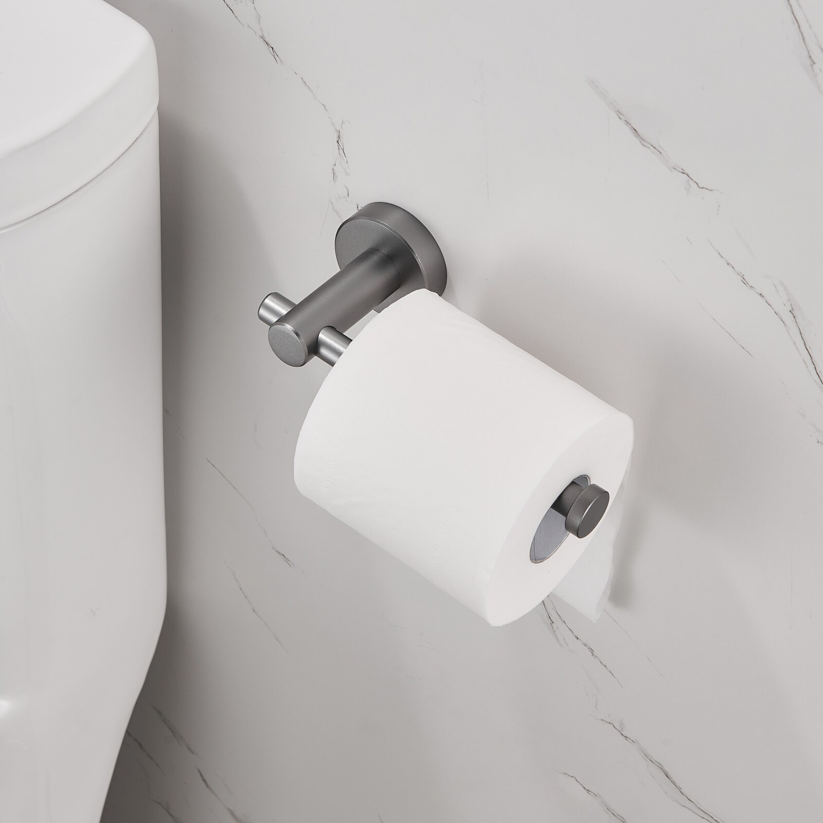 Set de Accesorios Decorativos para Baño Negro Sir Faucet porta rollo de papel higiénico incluido, TOHLAR-010.