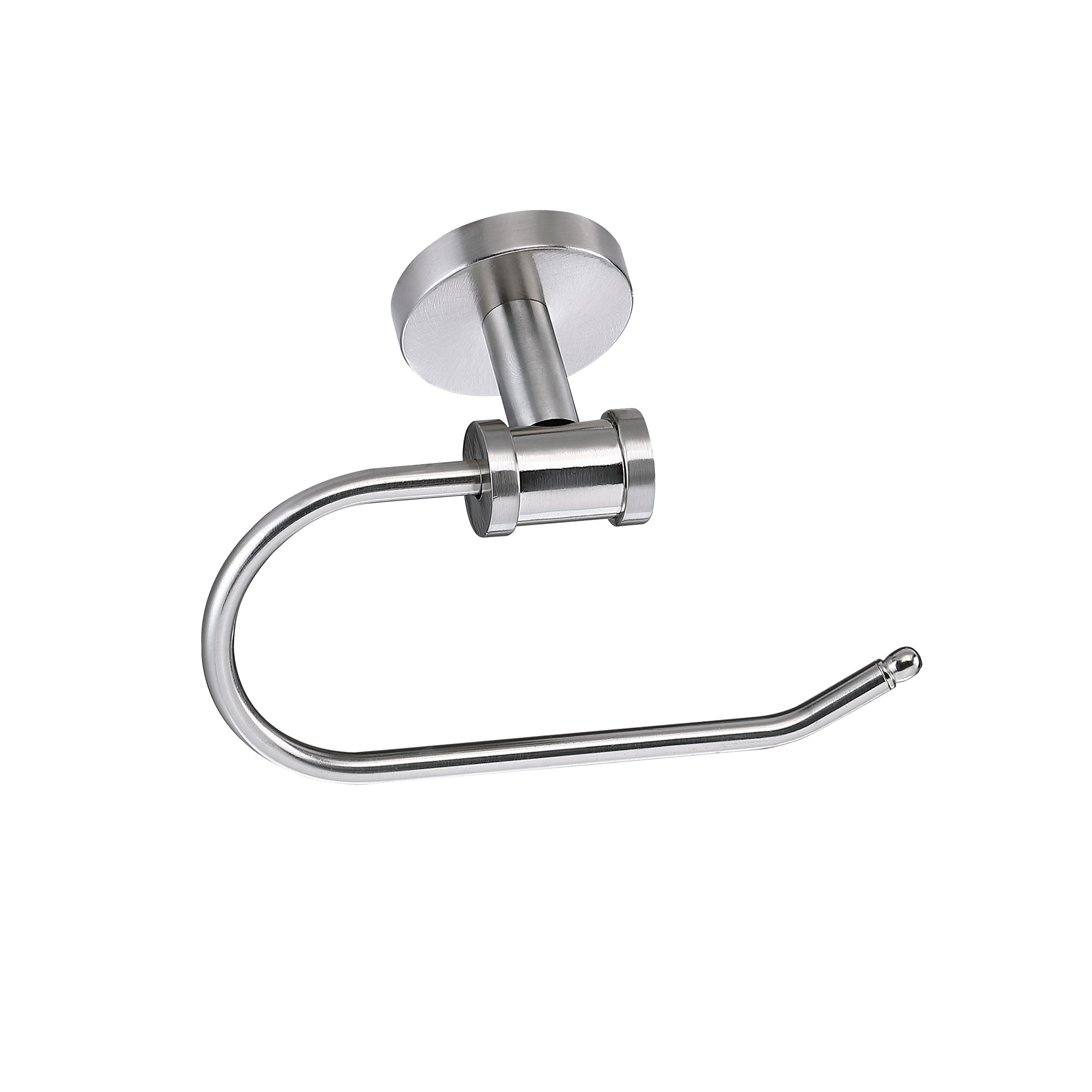 Juego de accesorios decorativos para baño de níquel de 4 piezas Sir Faucet - Barra de toallas, portarrollos, argolla de toalla y gancho para batas incluidos TOHLAR-027