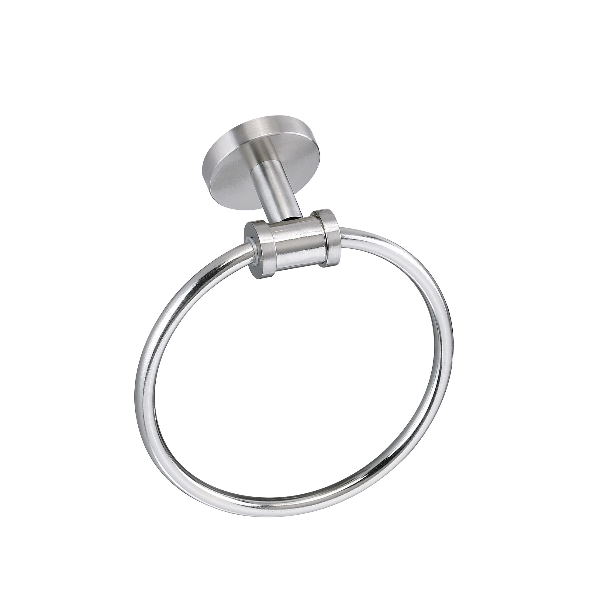 Juego de accesorios decorativos para baño de níquel de 4 piezas Sir Faucet - Barra de toallas, portarrollos, argolla de toalla y gancho para batas incluidos TOHLAR-027