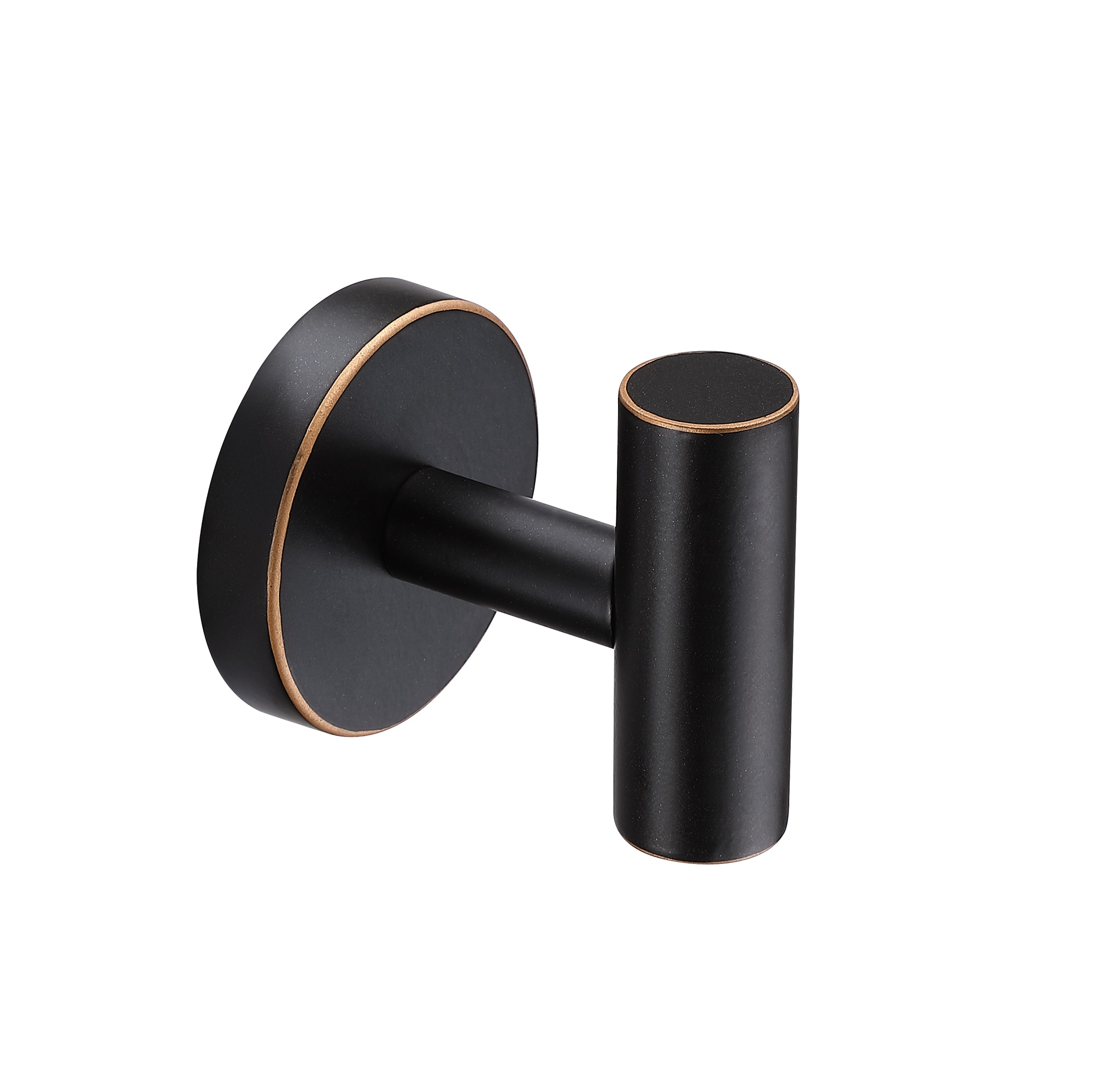 Juego de Accesorios Decorativos para Baño de 6 piezas en color negro, incluye toallero, porta papel higiénico, gancho para batas, y anillo para toallas TOHLAR-032