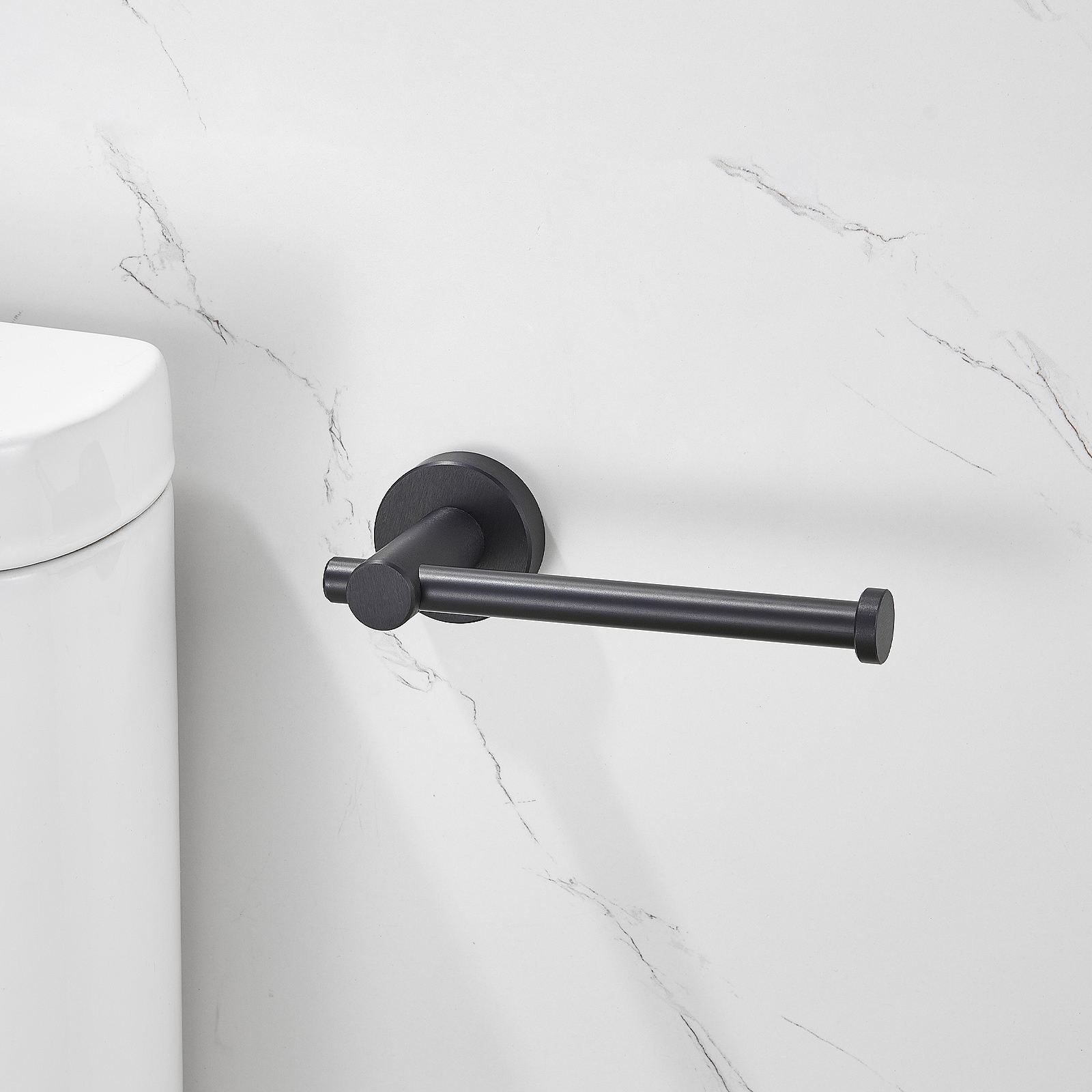 Set de Accesorios Decorativos para Baño en Negro de Sir Faucet, Incluye Barra de Toallas.