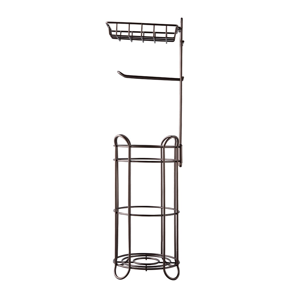 Juego de accesorios para baño decorativos de 5 piezas en níquel con portarrollos de papel higiénico incluido - TOHLAR-024