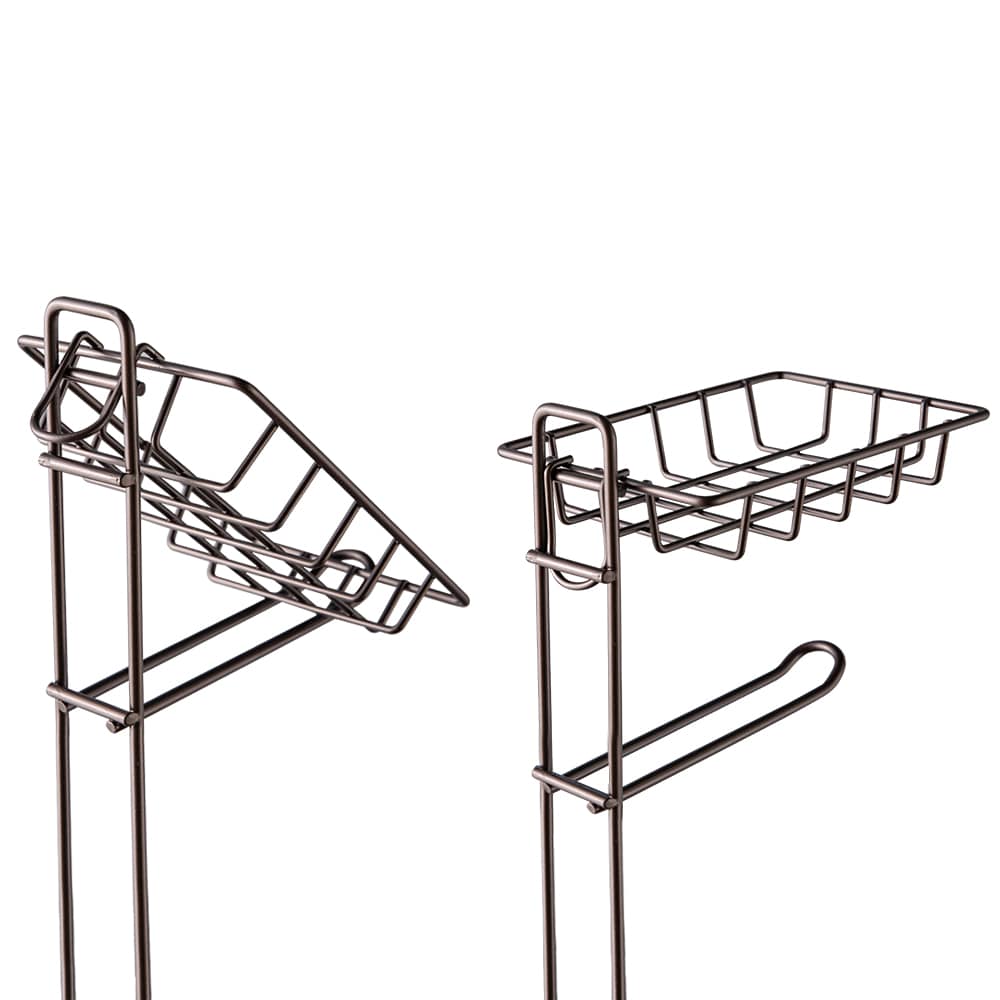 Juego de accesorios para baño decorativos de 5 piezas en níquel con portarrollos de papel higiénico incluido - TOHLAR-024