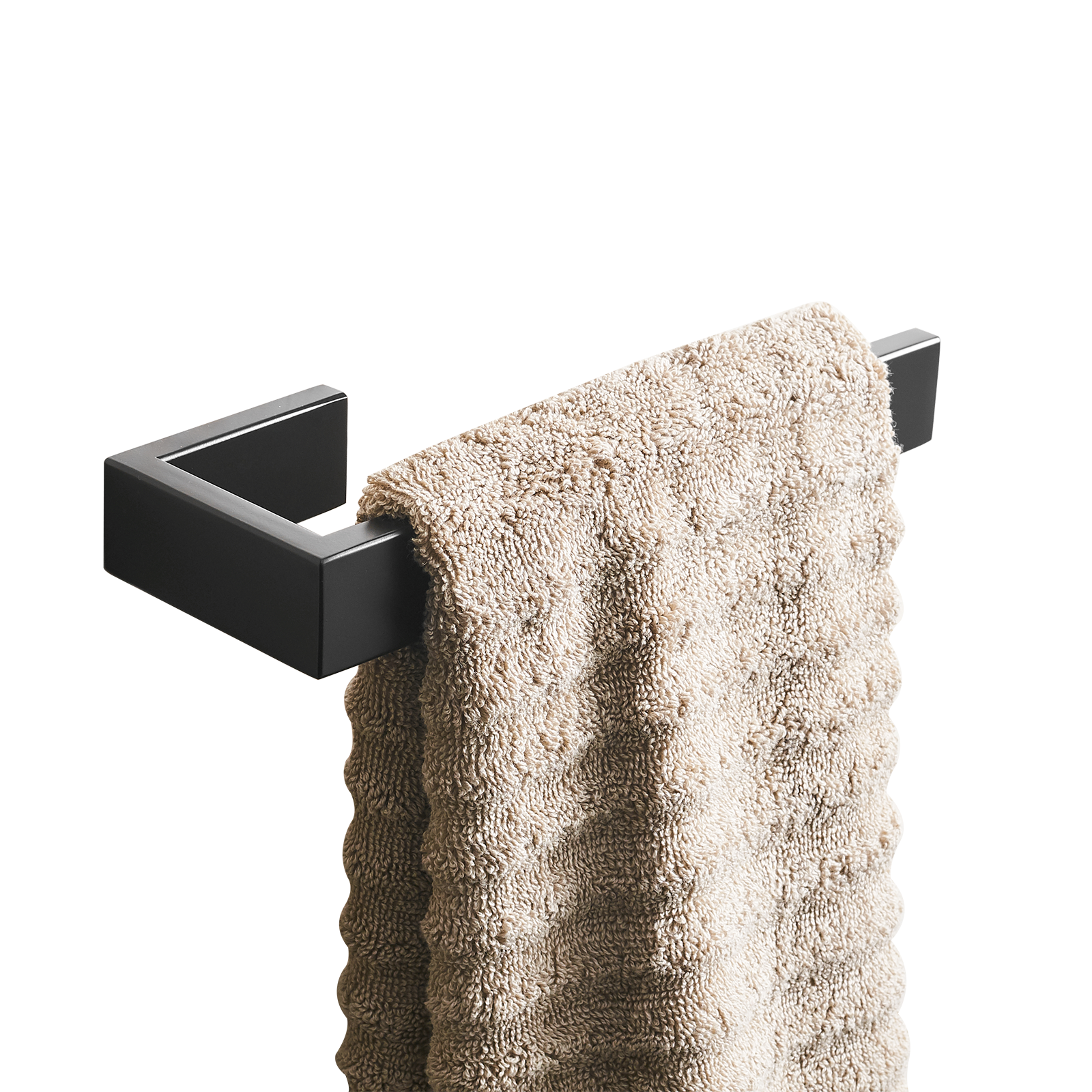 Set de accesorios decorativos para baño en negro de Sir Faucet: Barra para toallas incluida TOHLAR-034.