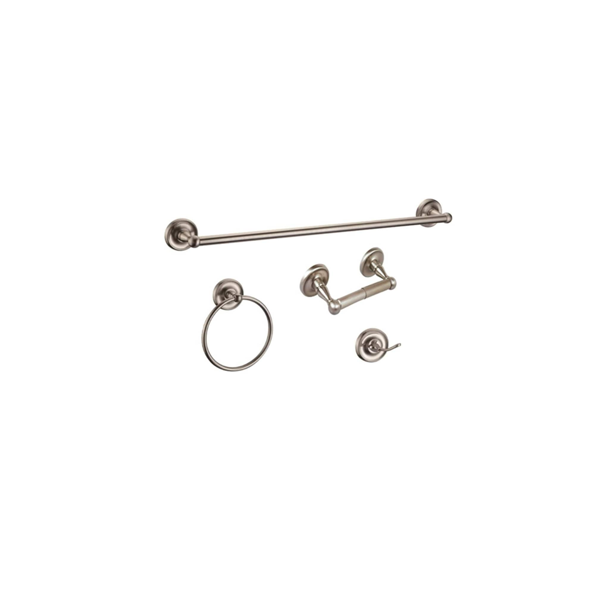 Juego de accesorios de baño decorativos en negro mate Androme: Barra de toallas, portarrollos de papel, anillo de toallas y gancho para batas incluidos AD191M1B4.