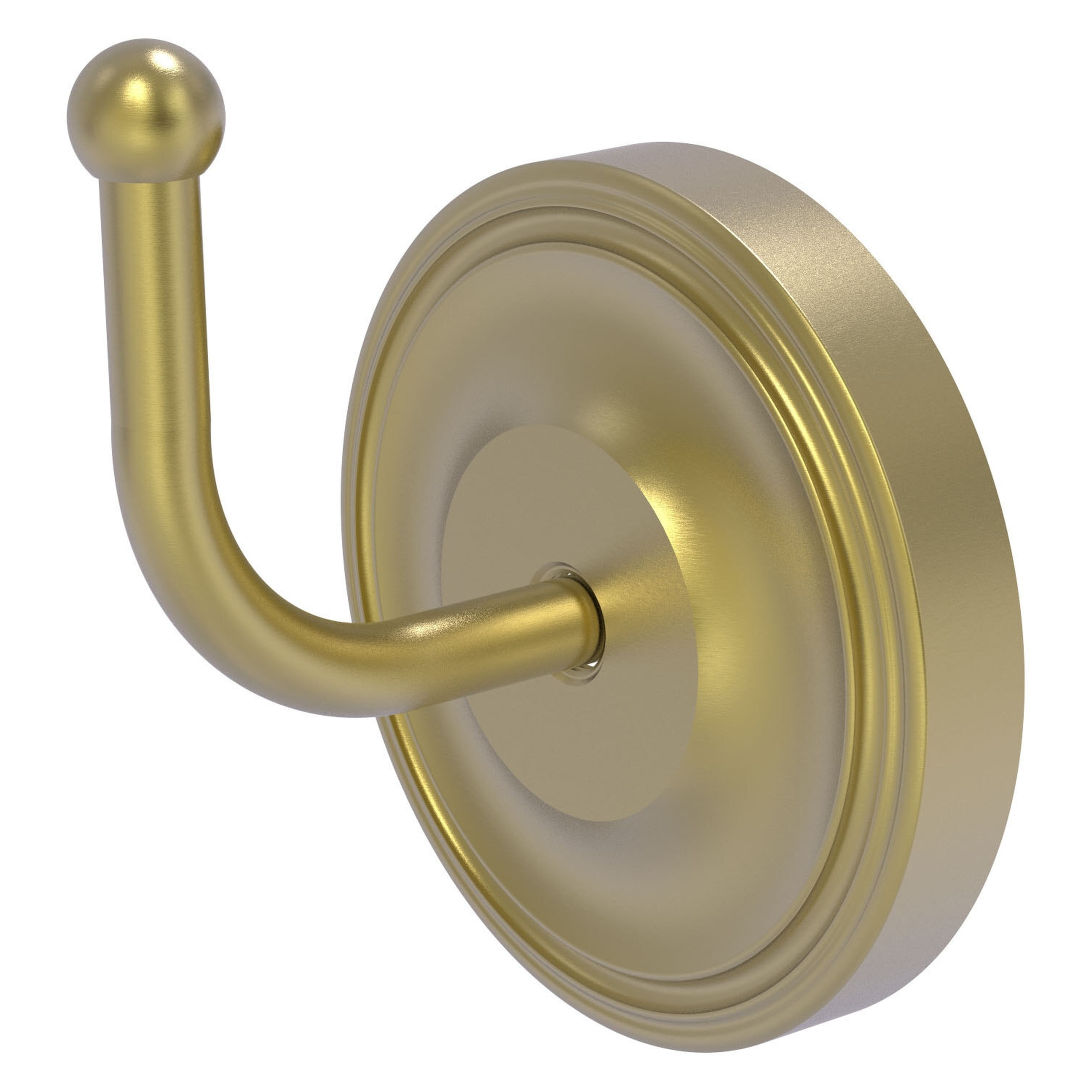 Gancho para toalla de montaje en pared de latón satinado de una sola percha Allied Brass Regal