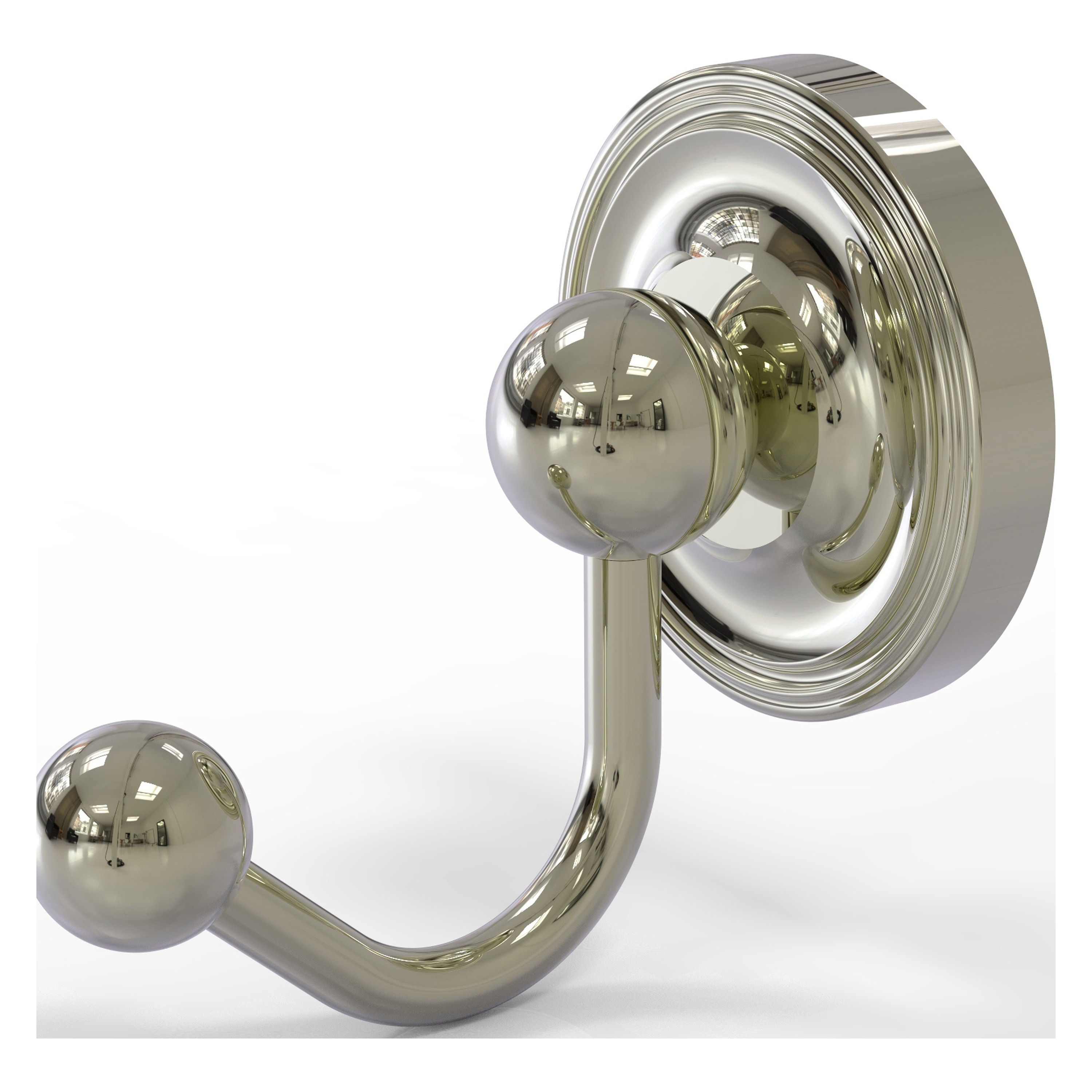 Gancho de Toalla de Pared Individual con Acabado Niquelado Pulido Prestige Regal de Allied Brass