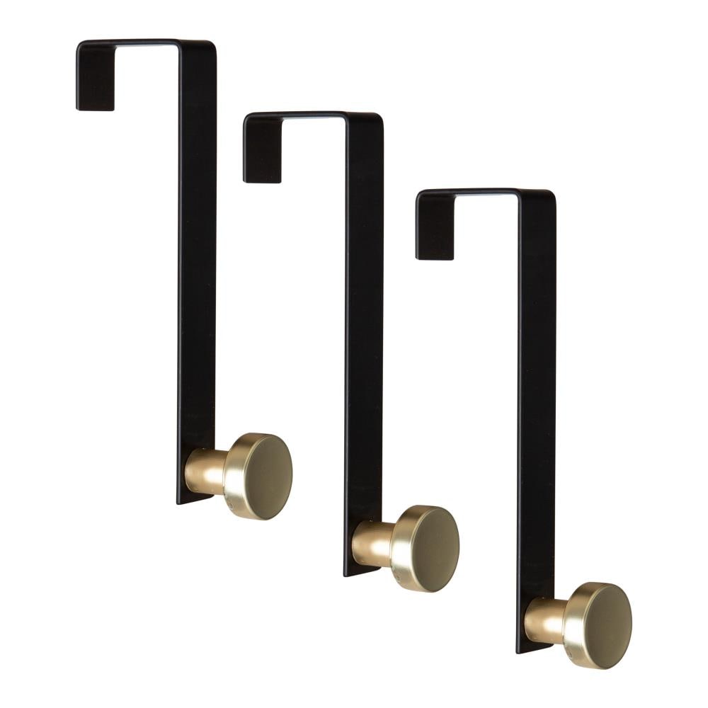 Perchero Triple Negro para Toallas sobre la Puerta Elle Decor