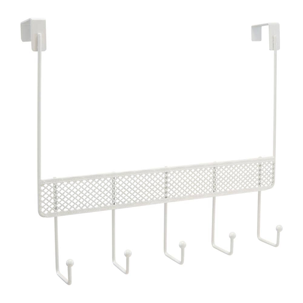Gancho de Toalla Blanco de 5 Ganchos para Colgar Sobre la Puerta Elle Decor EL-44023-BLANCO