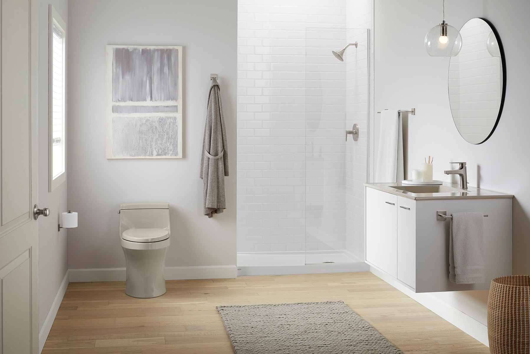 Gancho de toalla de pared individual en níquel cepillado vibrante cuadrado KOHLER K-23290-BN