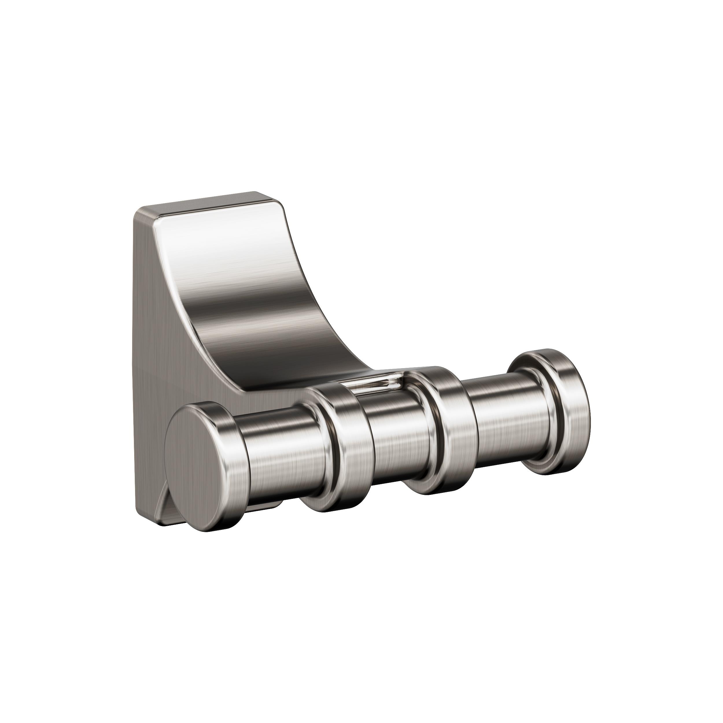 Amerock Davenport Gancho doble de pared para toallas en níquel cepillado - BH36050G10