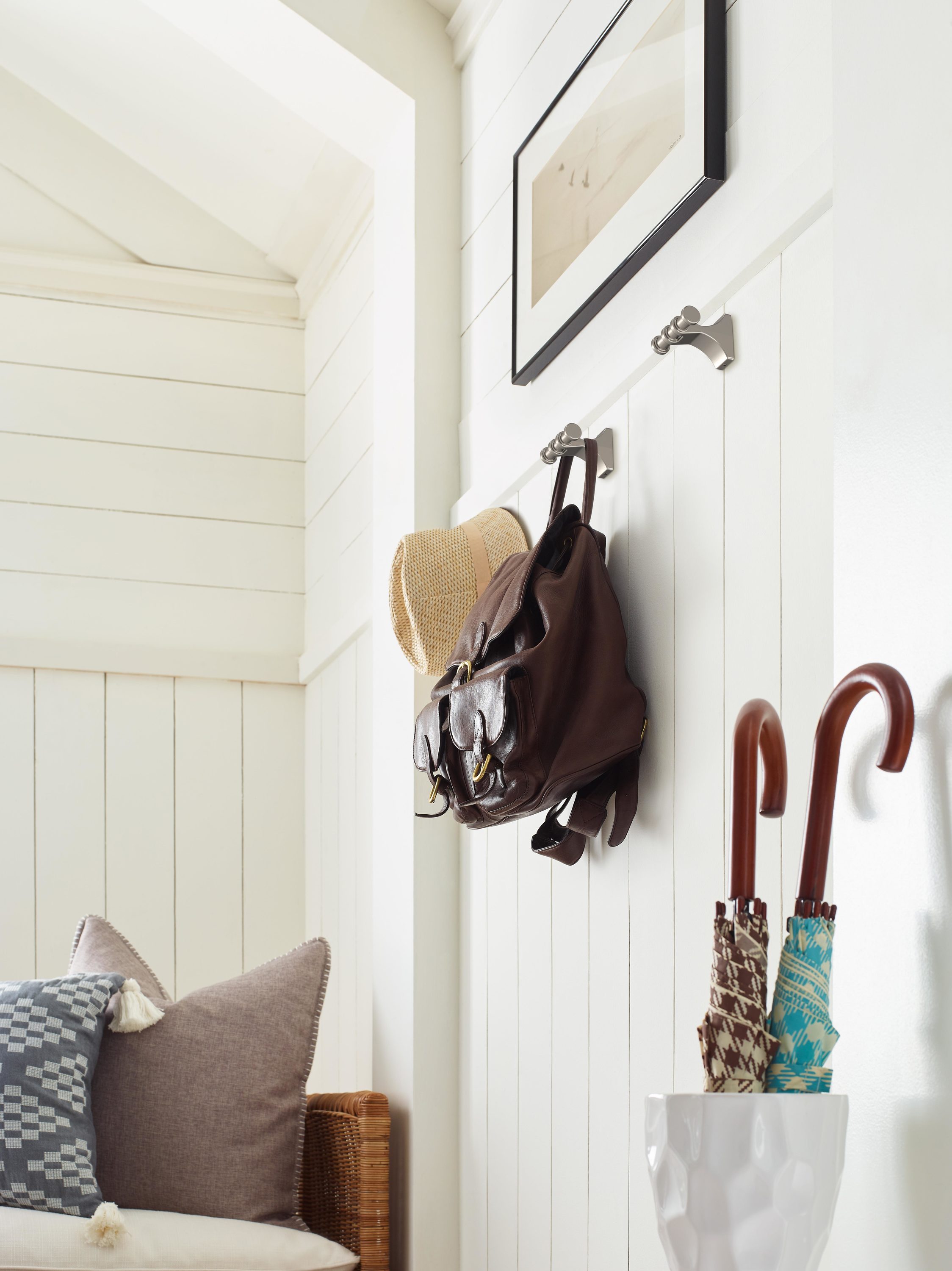 Amerock Davenport Gancho doble de pared para toallas en níquel cepillado - BH36050G10