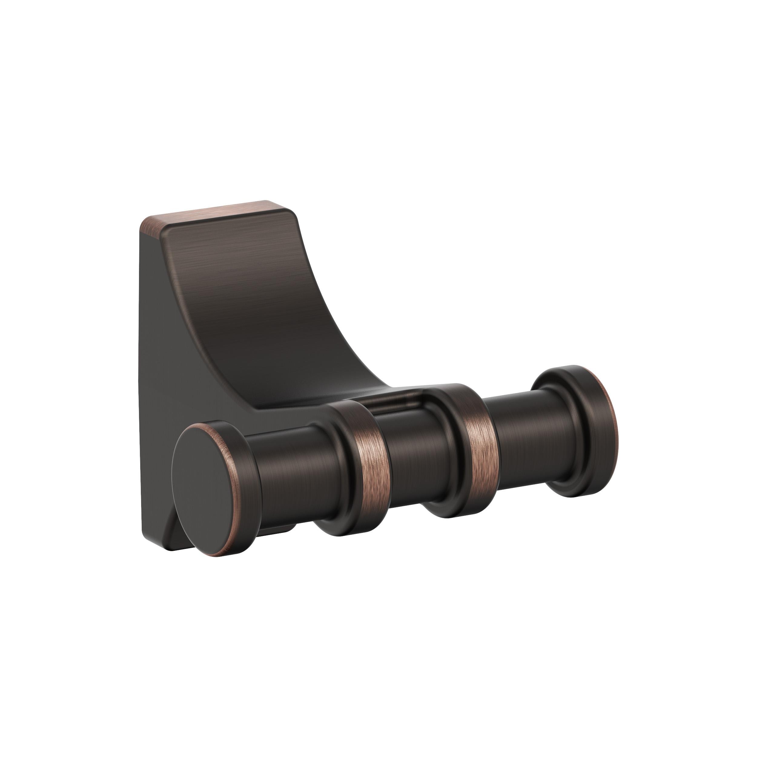 Colgador doble de toalla de montaje en la pared en bronce envejecido de la colección Davenport de Amerock BH36050ORB