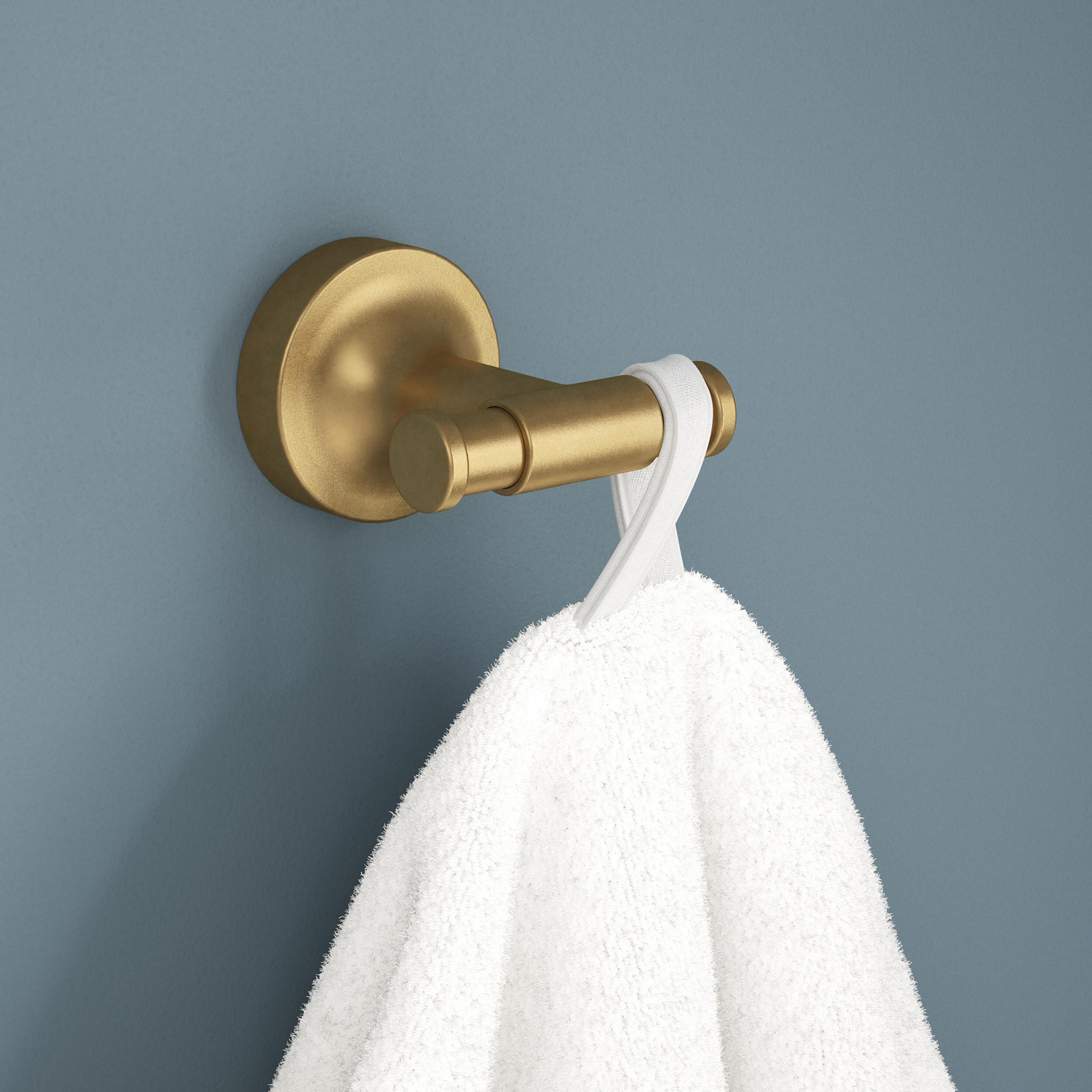 Firme Gancho Doble para Toalla de Montaje en Pared en Acabado Dorado Satinado Voisin de Franklin Brass VOI35-BB