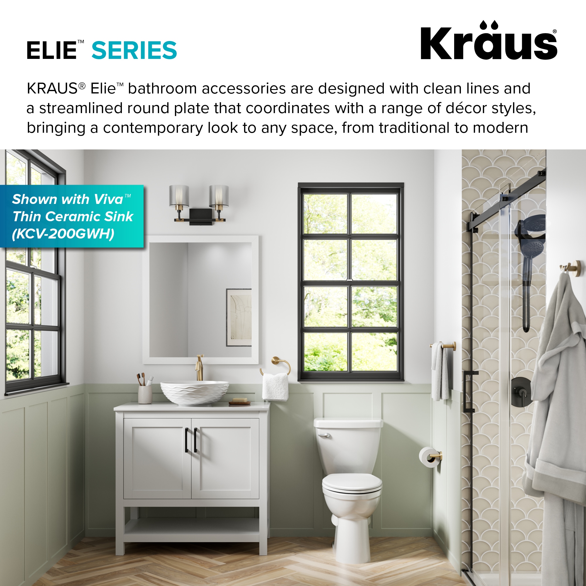 Gancho de Toalla de Montaje en Pared Kraus Elie en Acabado Dorado Cepillado
