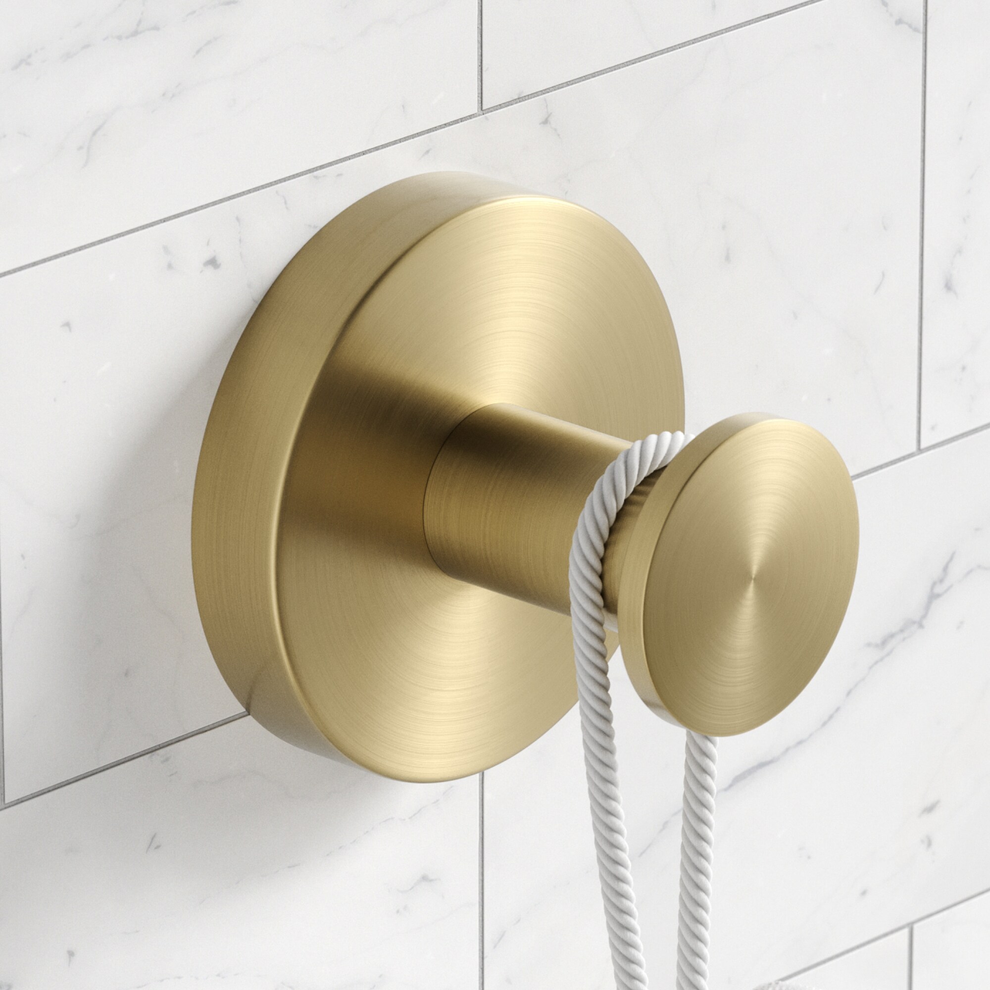 Gancho de Toalla de Montaje en Pared Kraus Elie en Acabado Dorado Cepillado