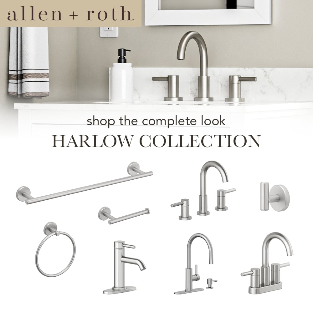Percha para toalla de pared de un solo gancho en níquel cepillado Harlow de allen + roth