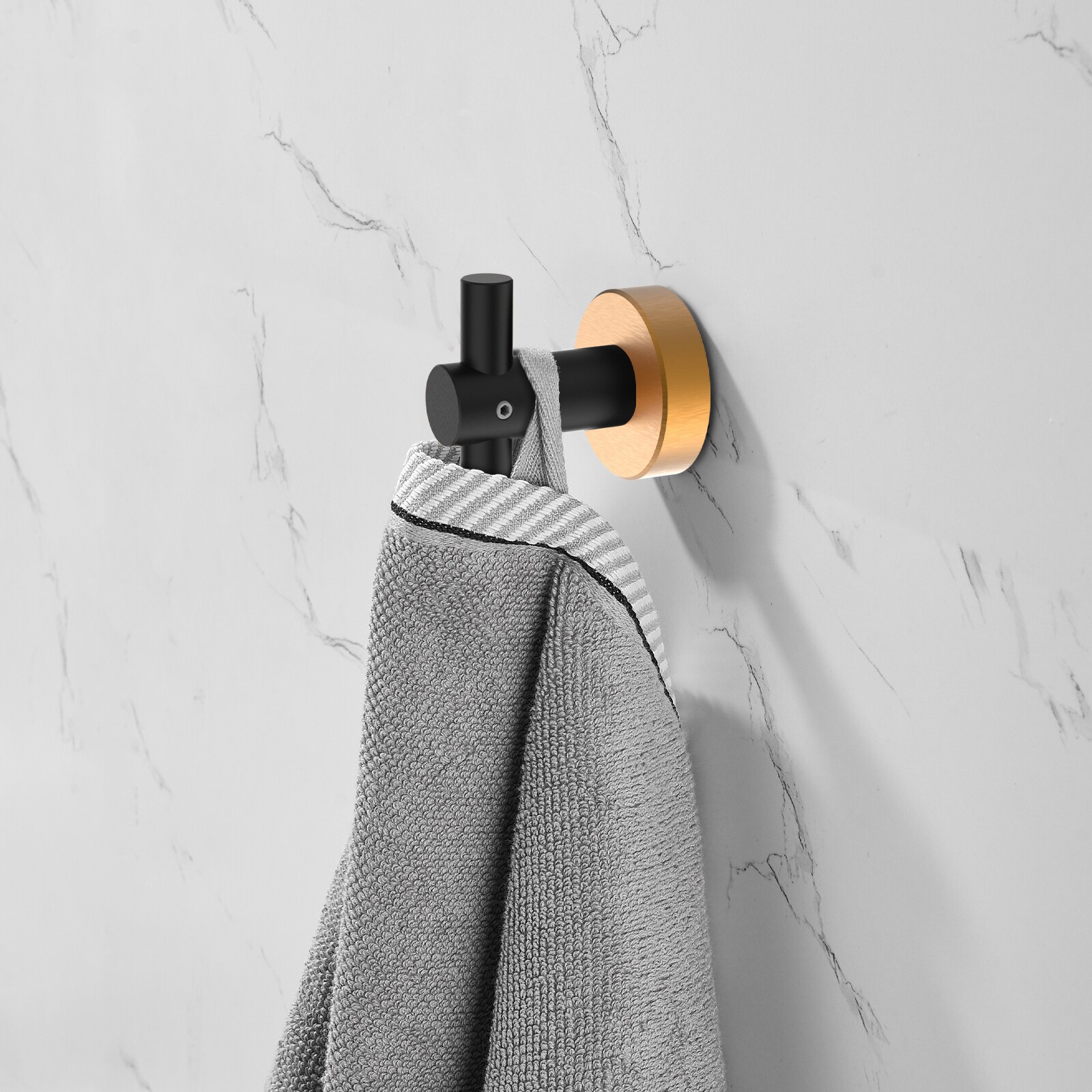 Percha de pared Nestfair Golden Black con 4 ganchos