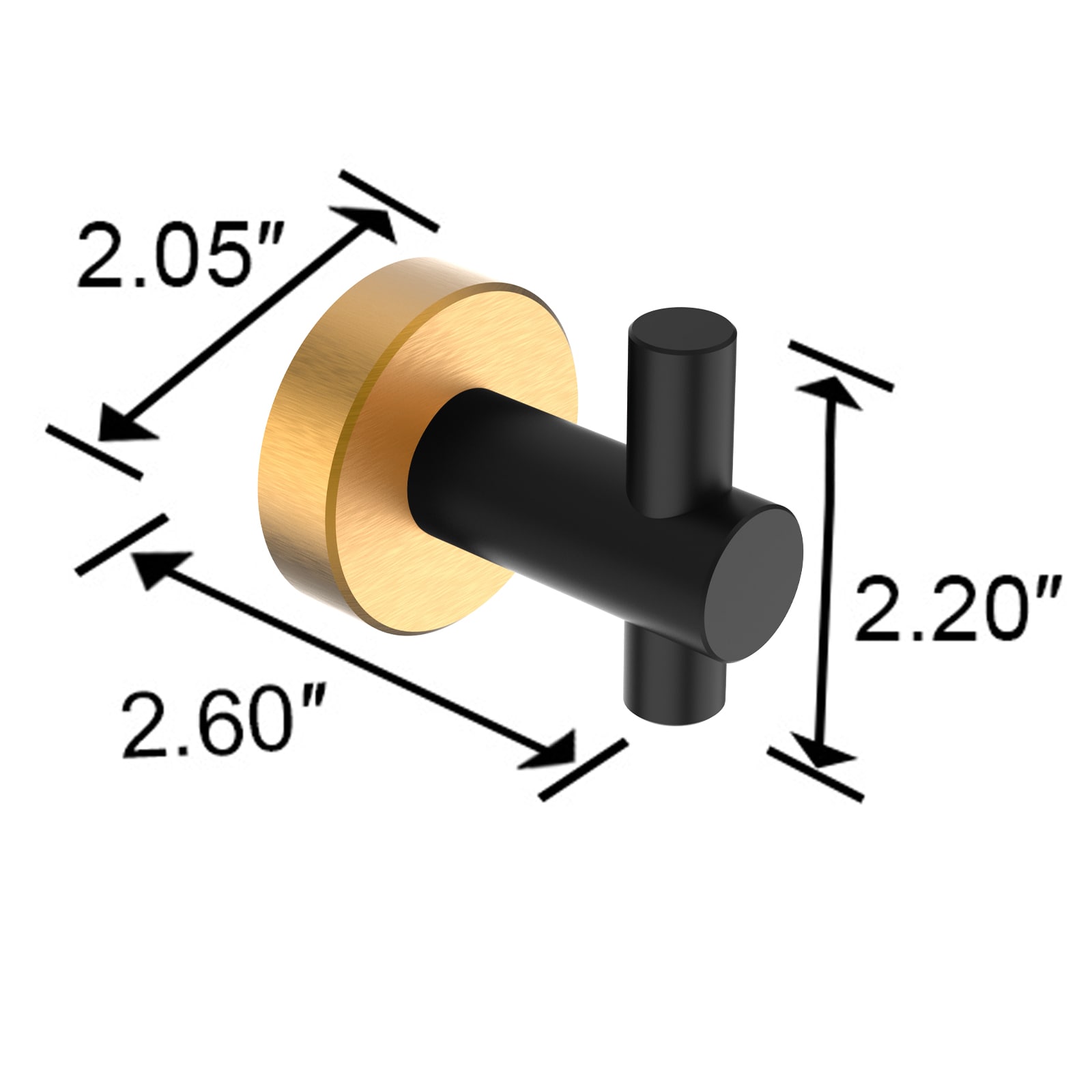 Percha de pared Nestfair Golden Black con 4 ganchos
