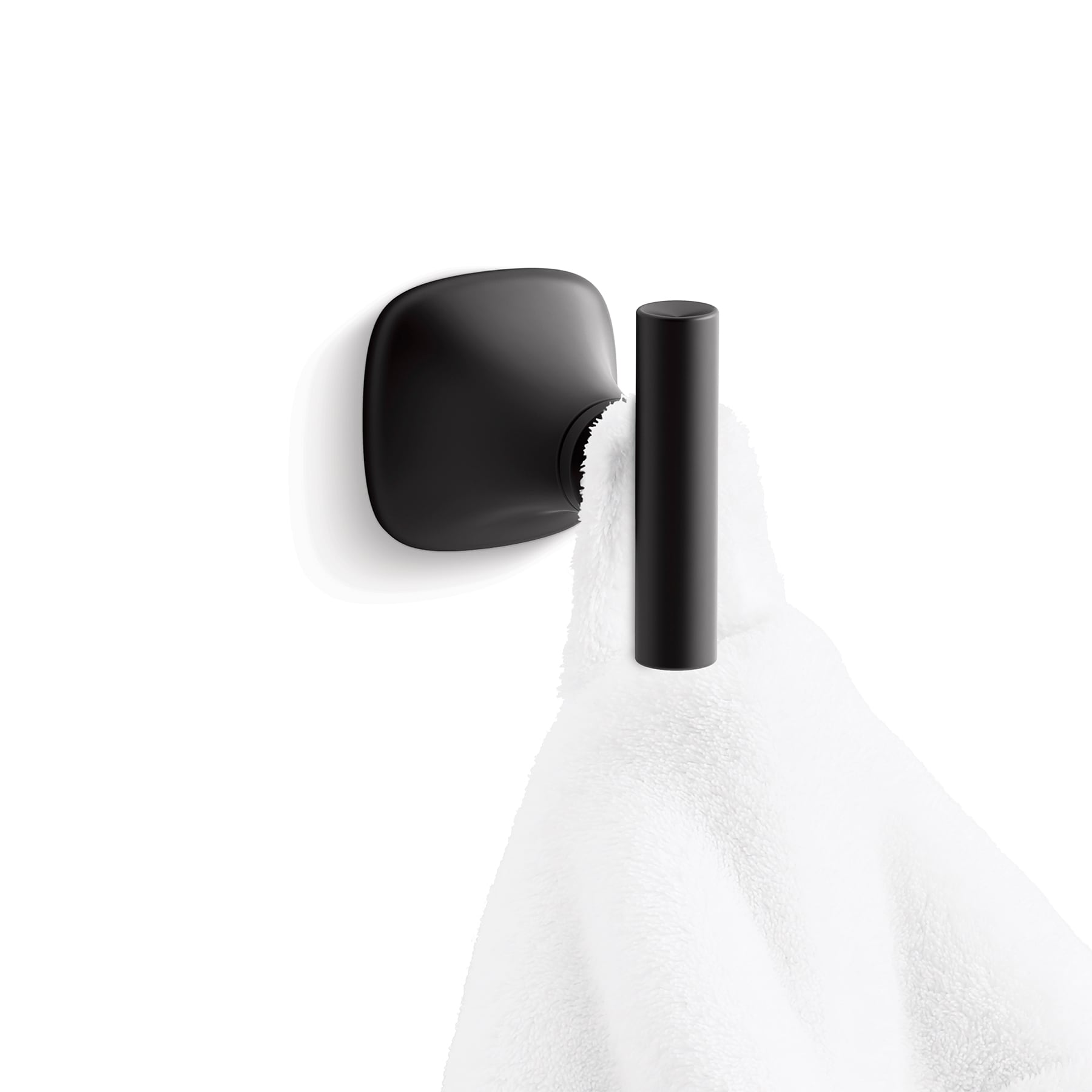 Percha de Toalla de Montaje en Pared KOHLER Rill Negro Mate con un Solo Gancho