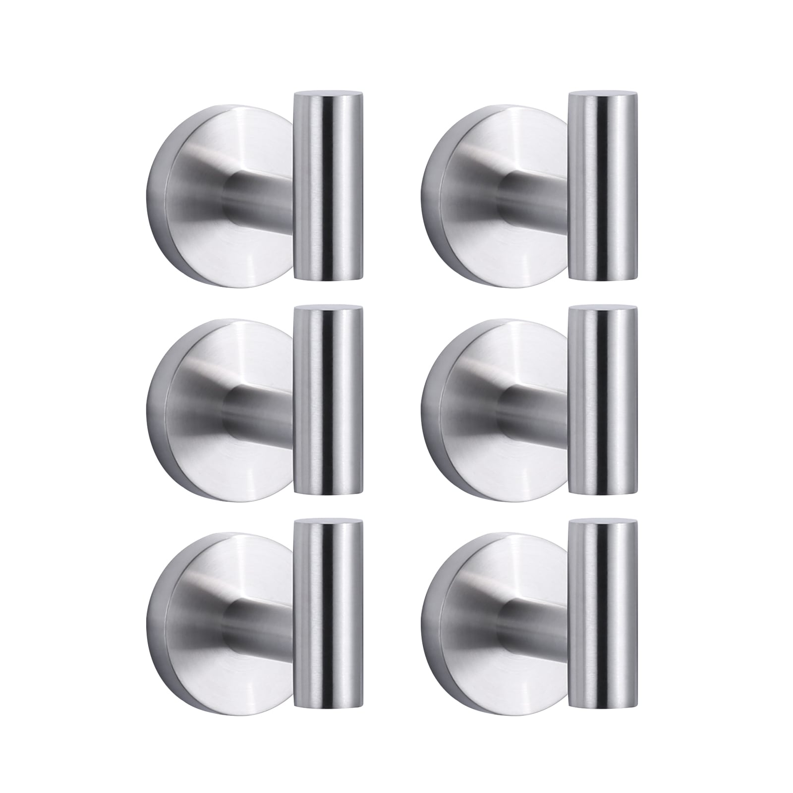 Gancho para Toallas de Montaje en Pared de Níquel Cepillado de 6 Ganchos WOWOW