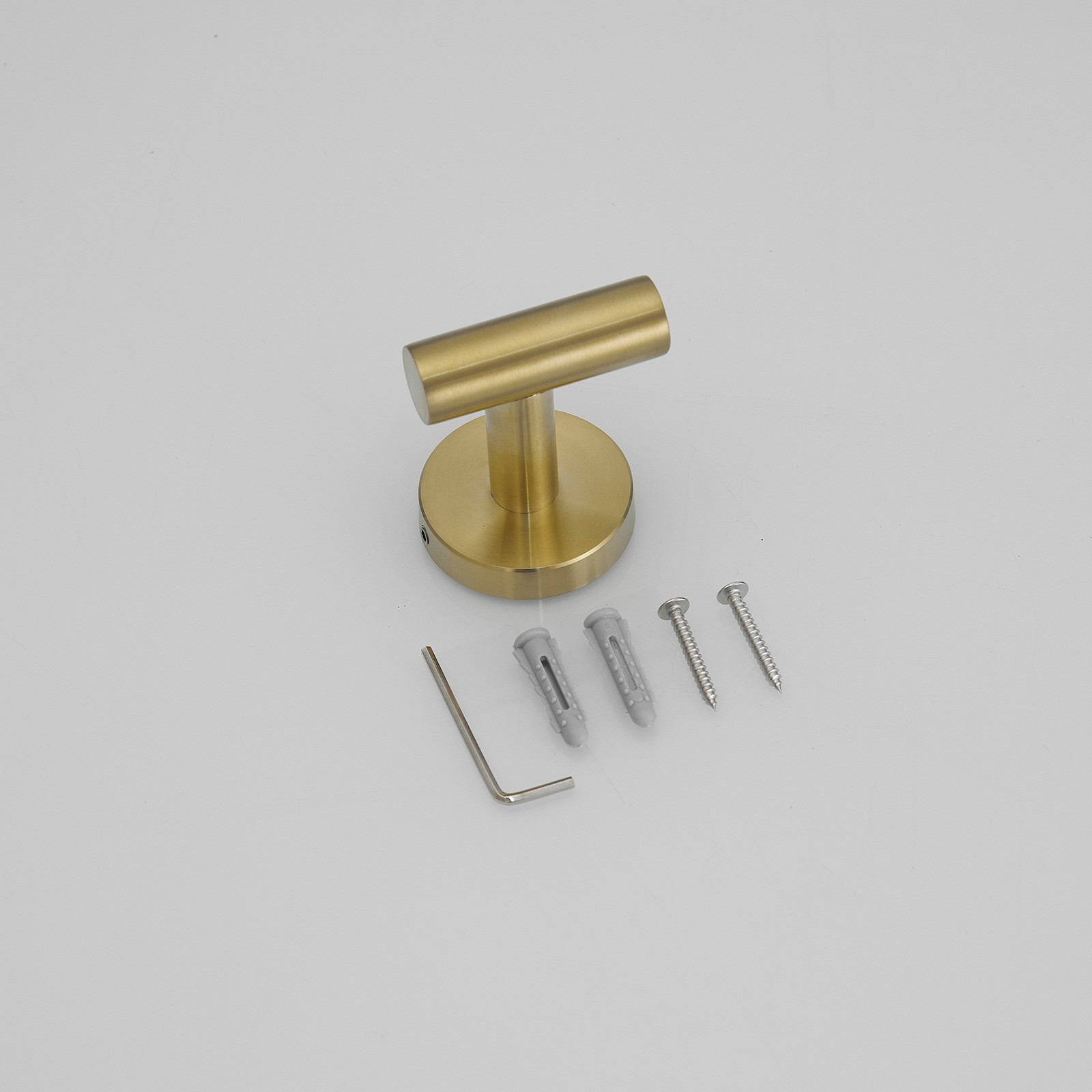 Gancho para Toallas de Montaje en Pared en Dorado Cepillado con 6 Ganchos - A-91004-6-BG-1
