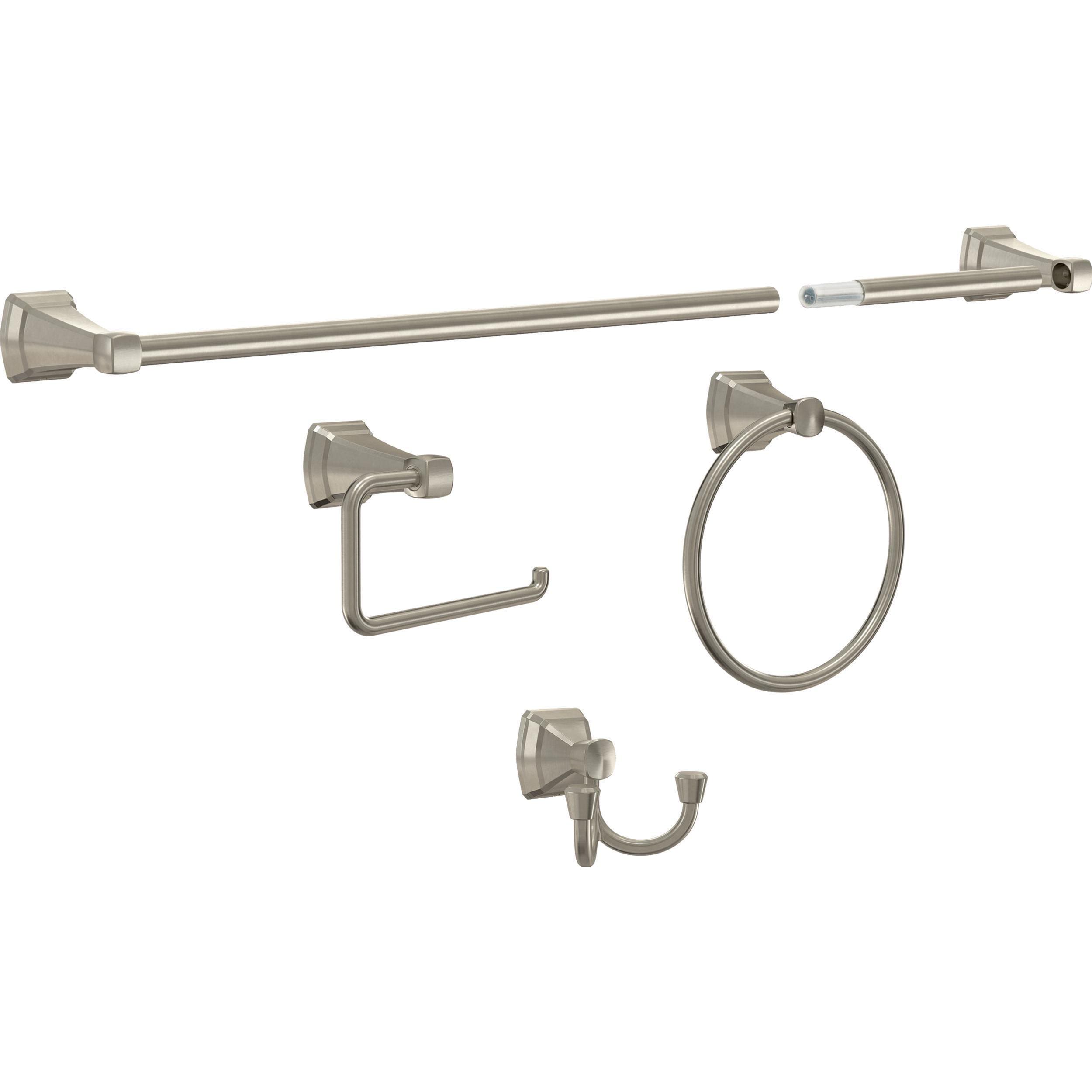 Percha doble de pared con gancho Delta Knoxville en níquel cepillado con SpotShield KNX35-DN