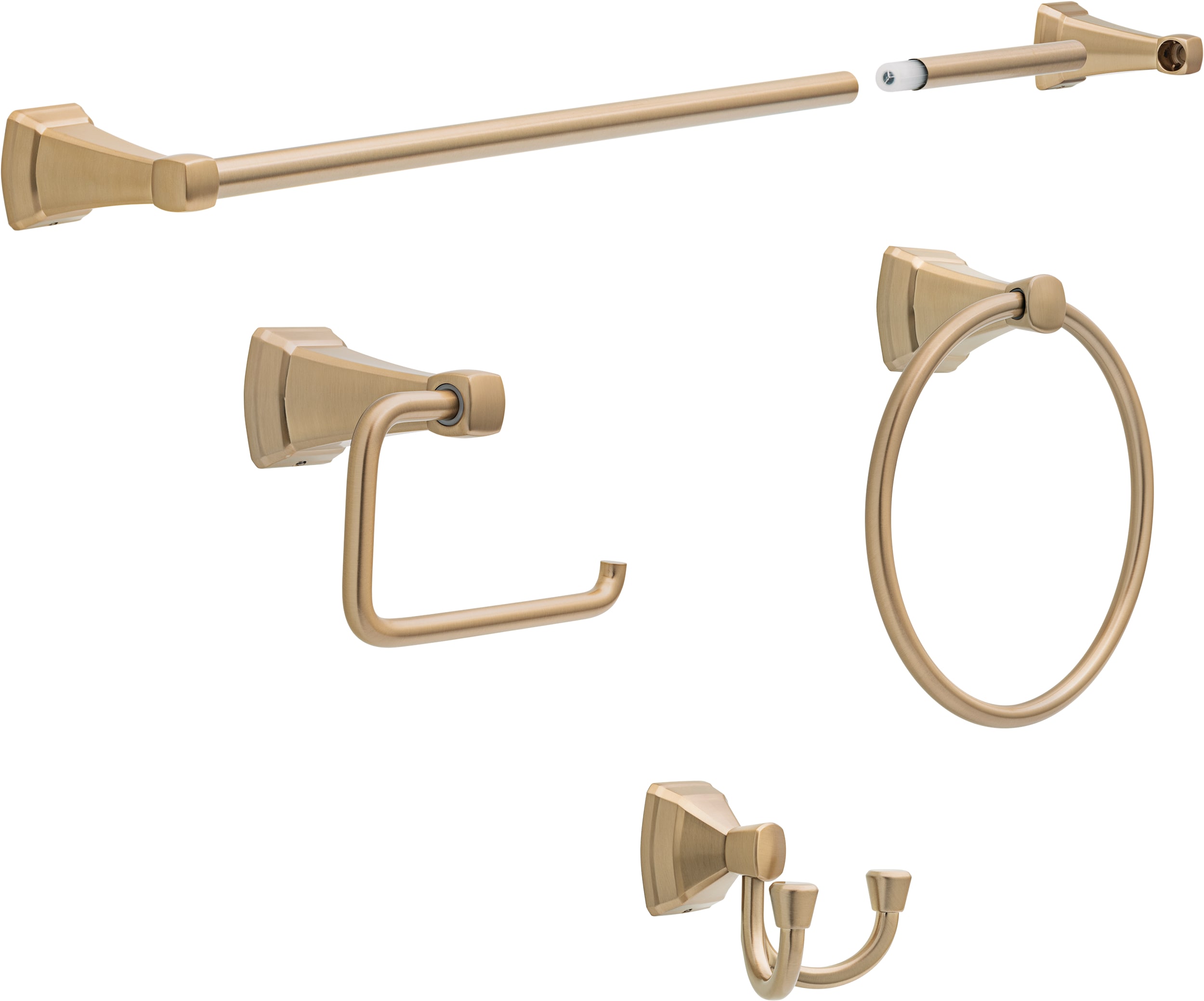 Gancho Doble Montado en Pared en Acabado Champagne Bronze para Toallas Delta Knoxville KNX35-CZ