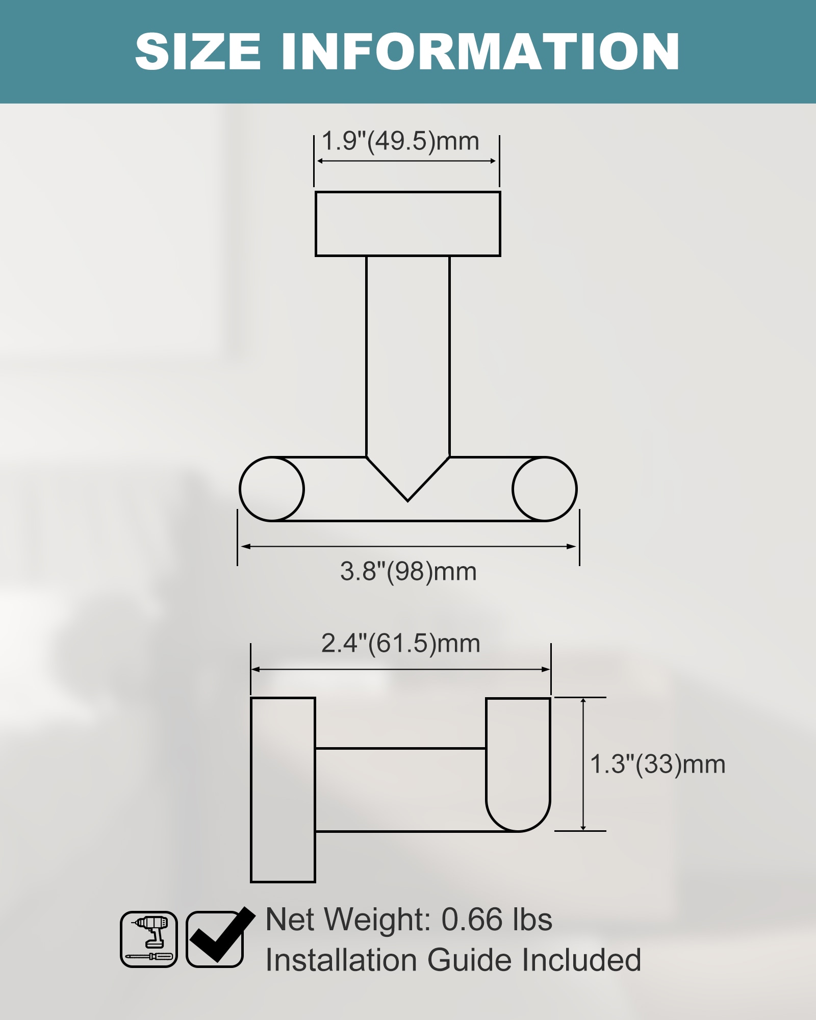 Percha de pared para toallas WOWOW Negra y Dorada de un solo gancho