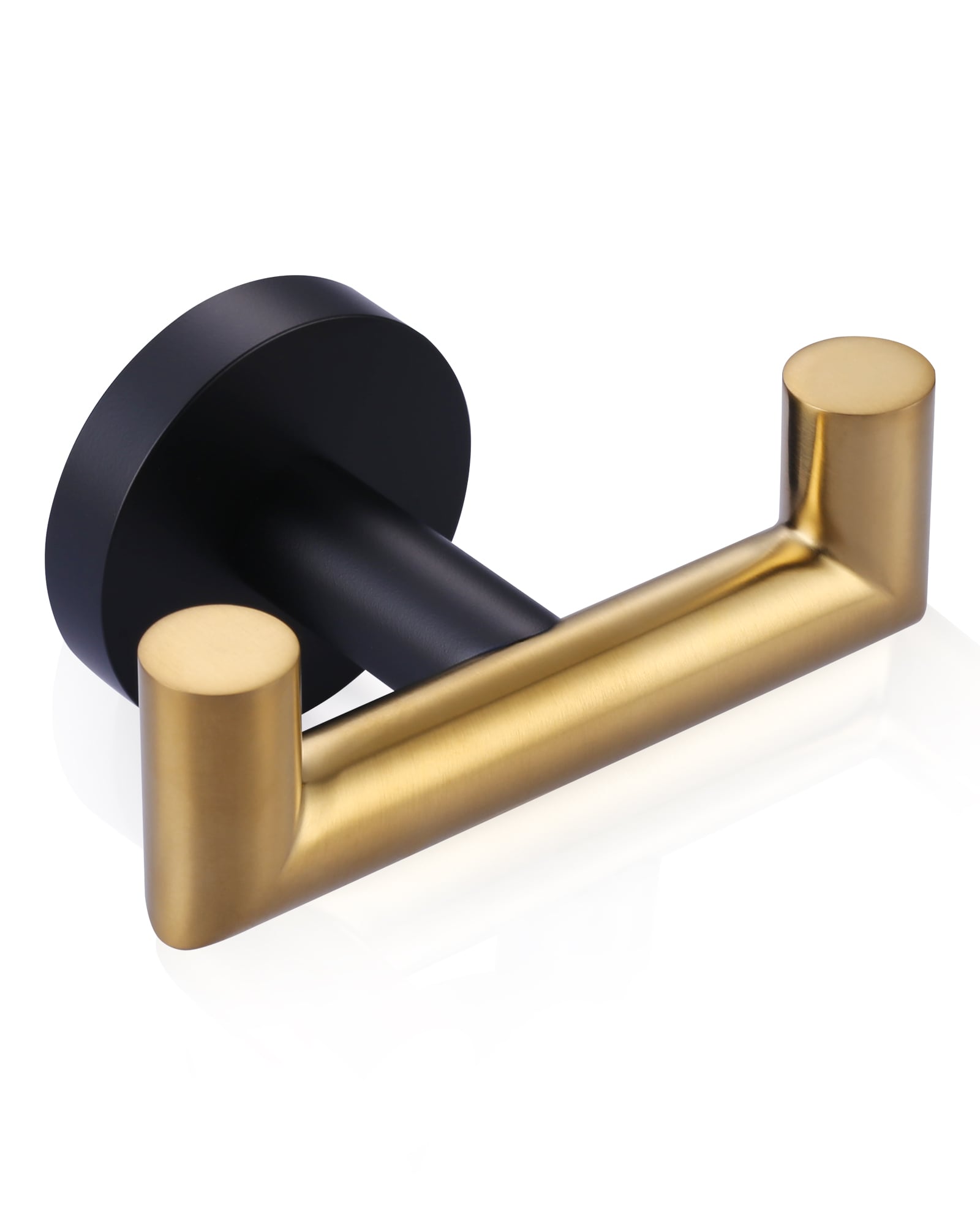 Percha de pared para toallas WOWOW Negra y Dorada de un solo gancho