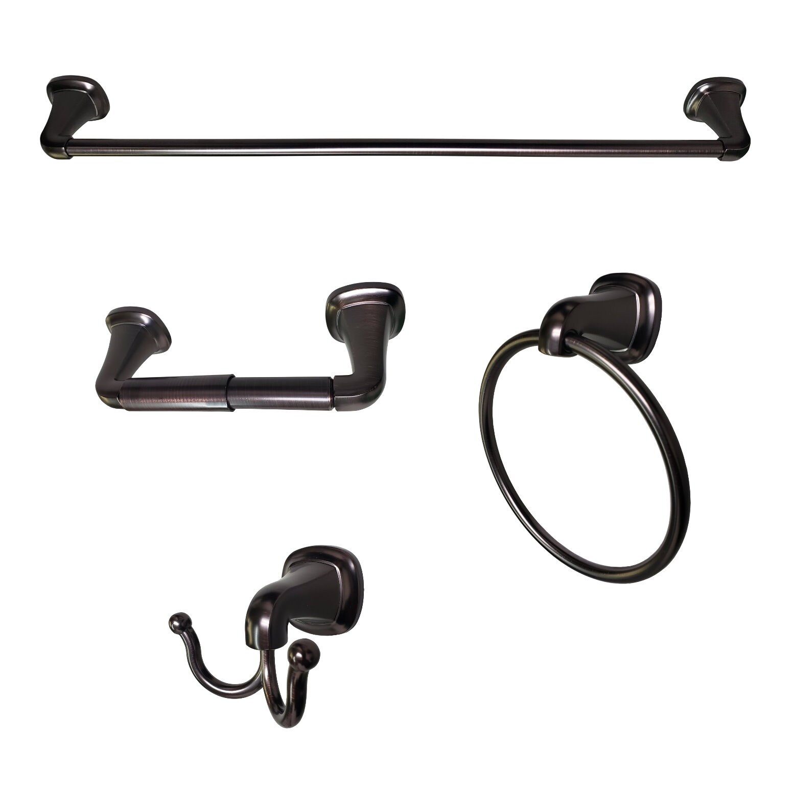 Gancho doble para toalla en acabado aceite frotado bronce montaje en pared ARISTA Belding BA5703-RHKDJ-ORB