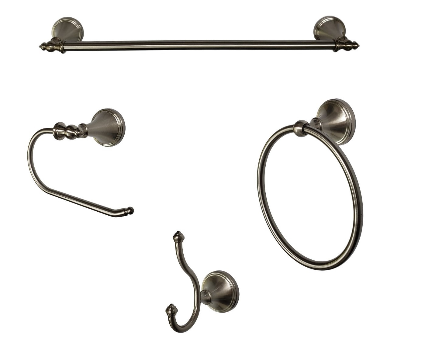 Gancho para toalla de doble soporte en montaje de pared en níquel satinado AnnchesterARISTA