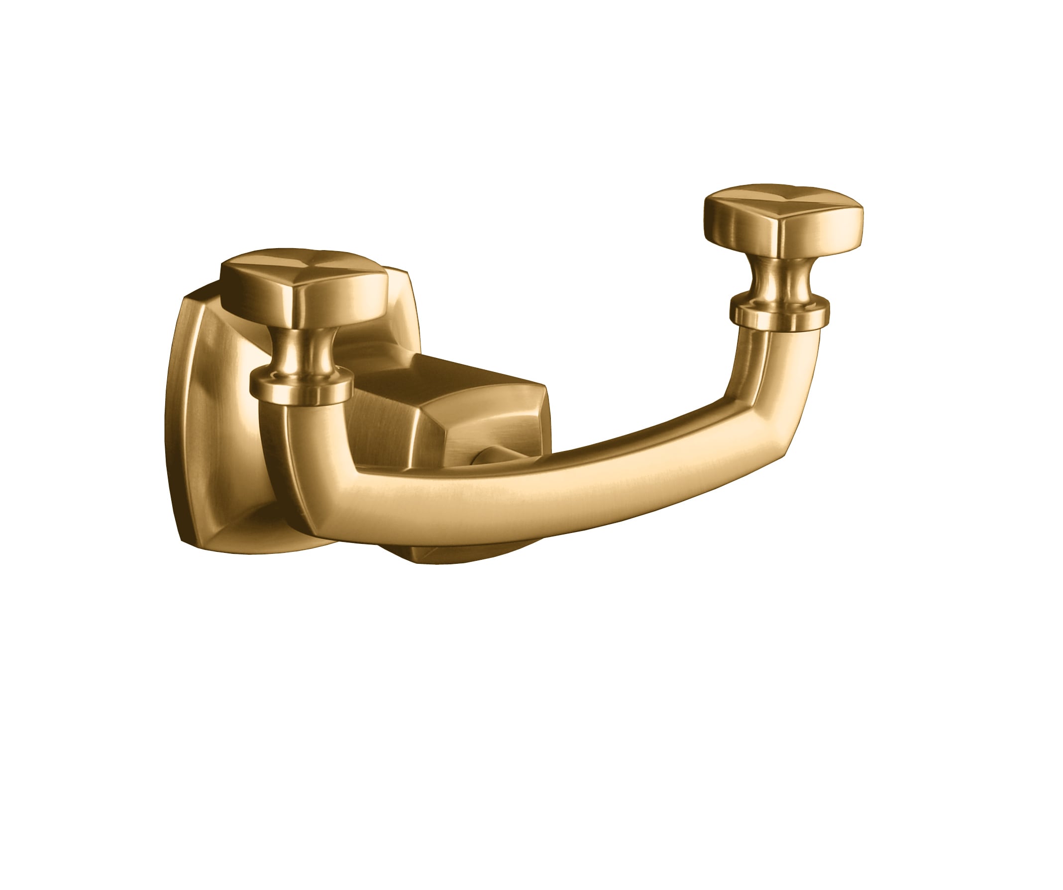 Doble Gancho de Toalla de Montaje en Pared KOHLER Margaux en Bronce Cepillado Vibrante 16256-BV