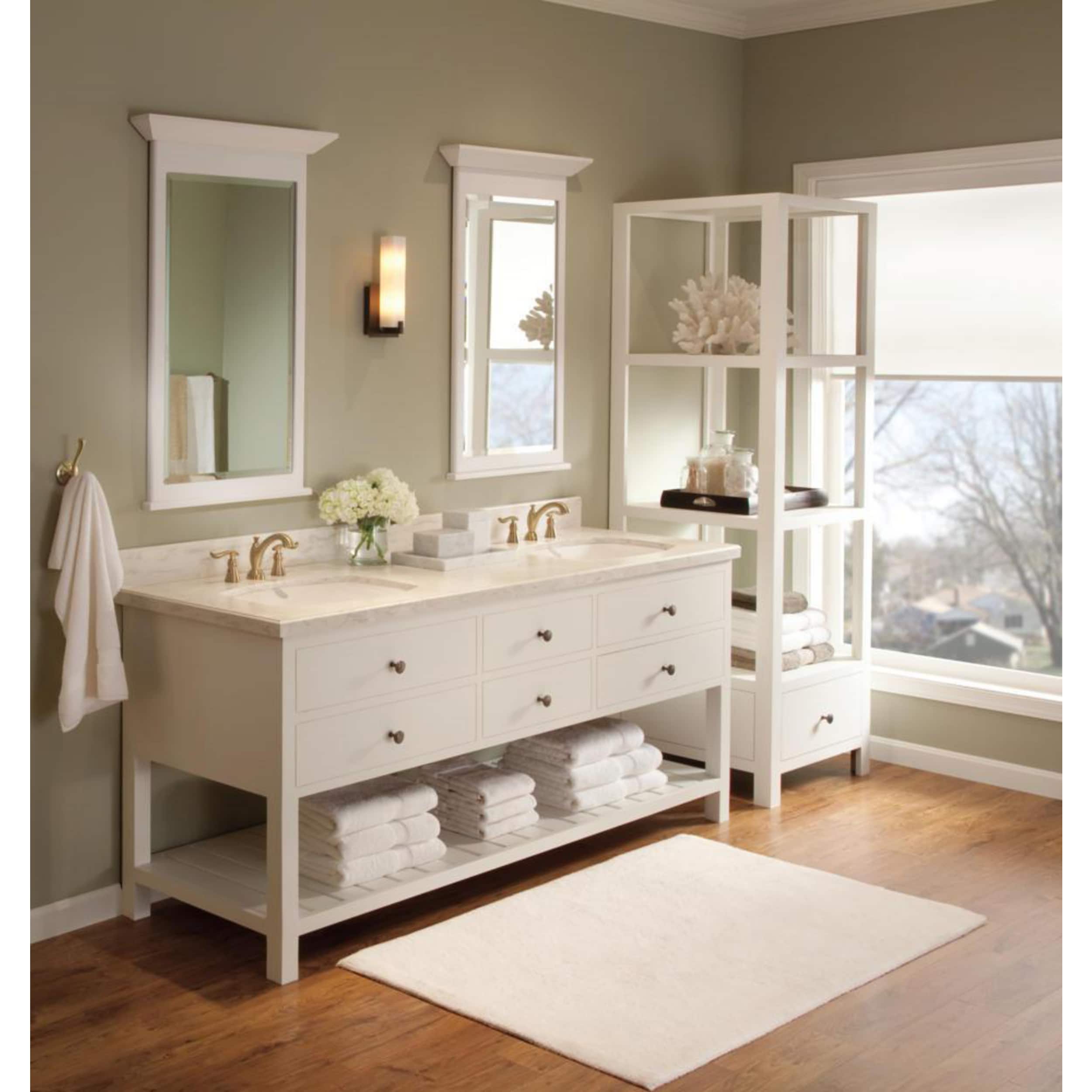 Doble gancho para toallas de montaje en pared Delta Linden color bronce champagne