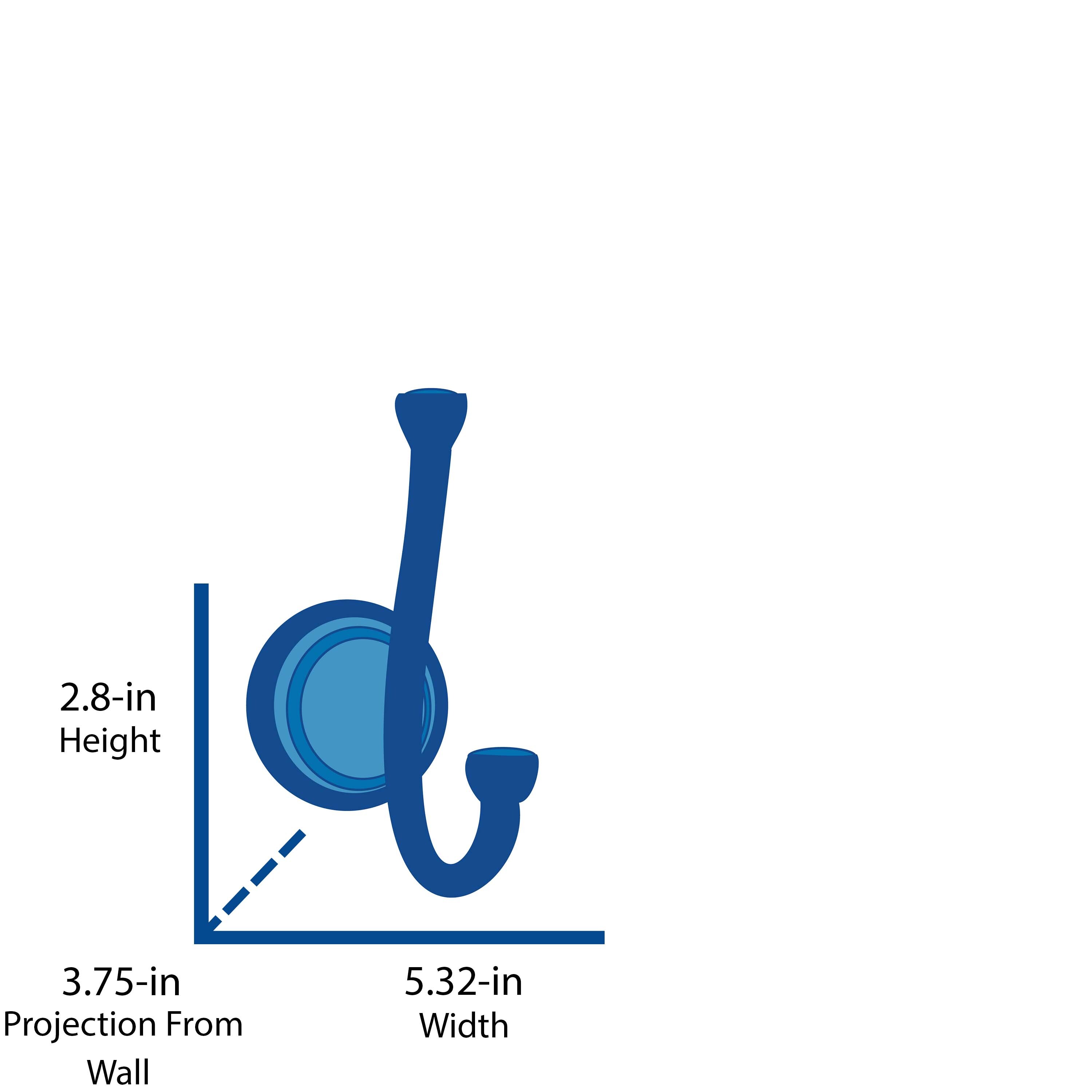 Gancho para toallas para montar en la pared, doble, de níquel cepillado - allen + roth Jordon