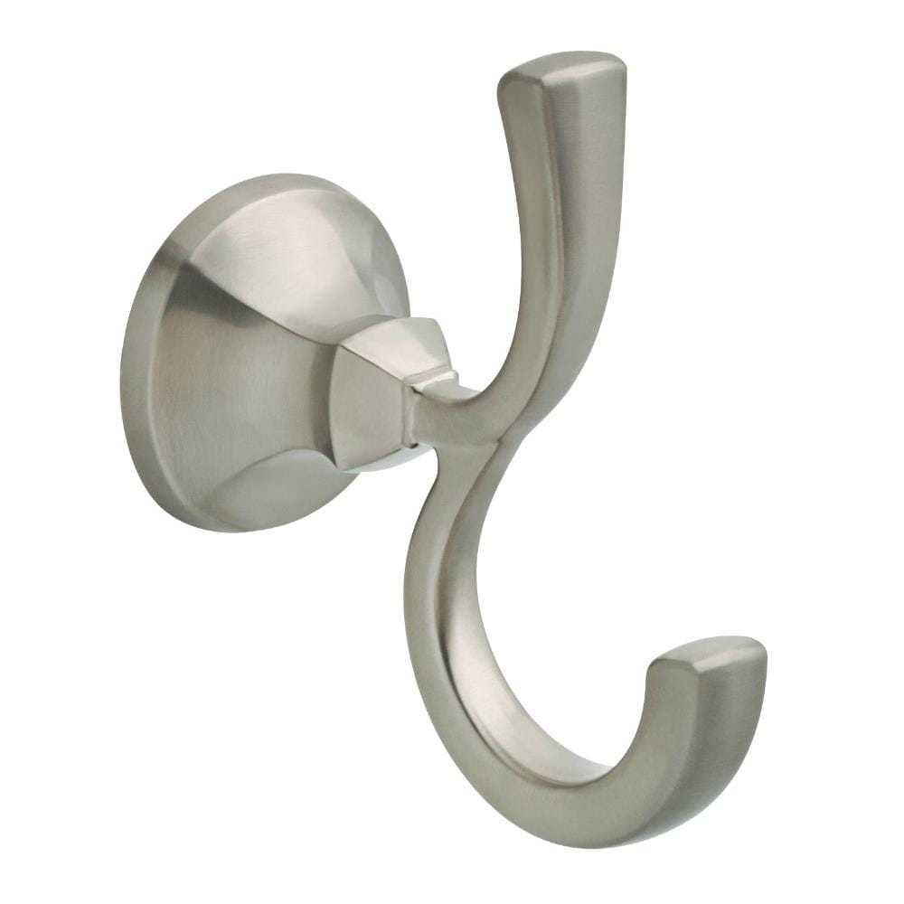 Gancho Doble para Toallas de Pared en Acero Inoxidable Brillante Delta Ashlyn