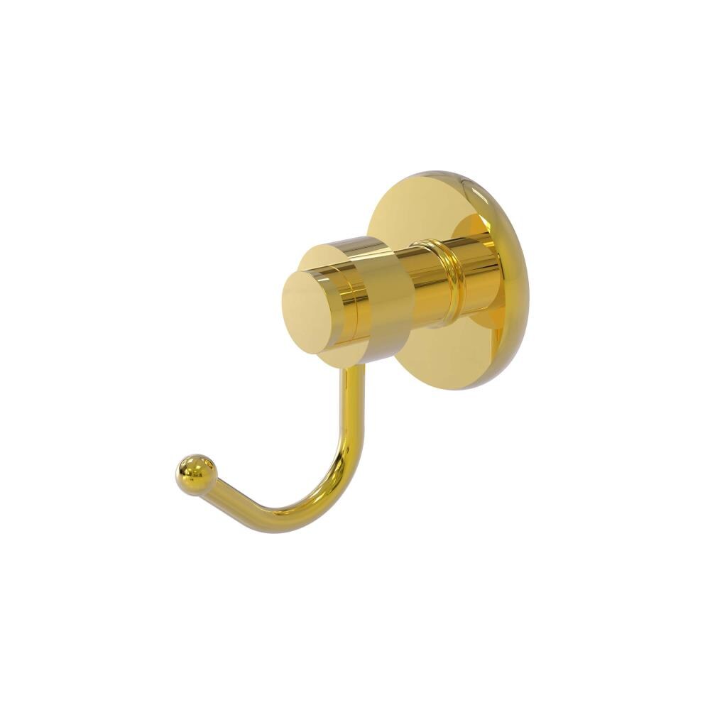 Percha montada en la pared de latón pulido de una sola aguja de Allied Brass Mercury