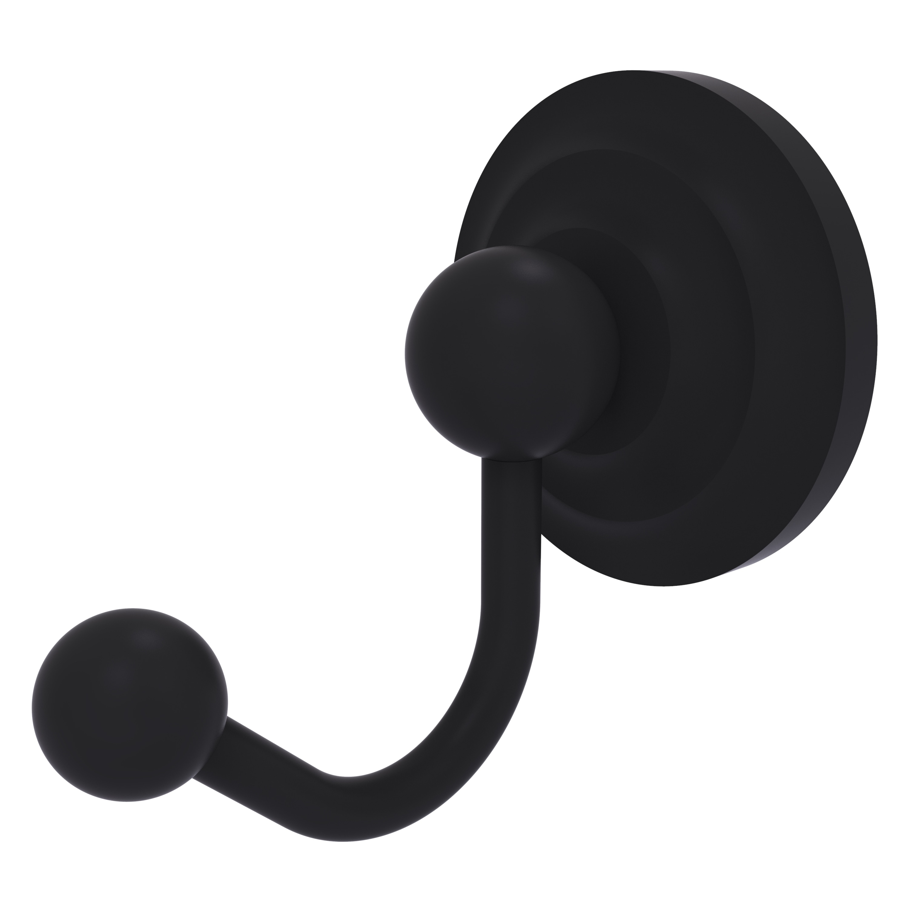 Colgador de toalla de pared individual en negro mate Prestige Que-New de Allied Brass PQN-H1-BKM.