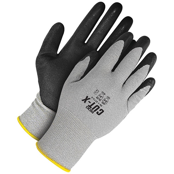 Guantes recubiertos resistentes a cortes Bdg, Nivel A4 de corte, 18 ga, negro/gris, M - 99-1-9772-8