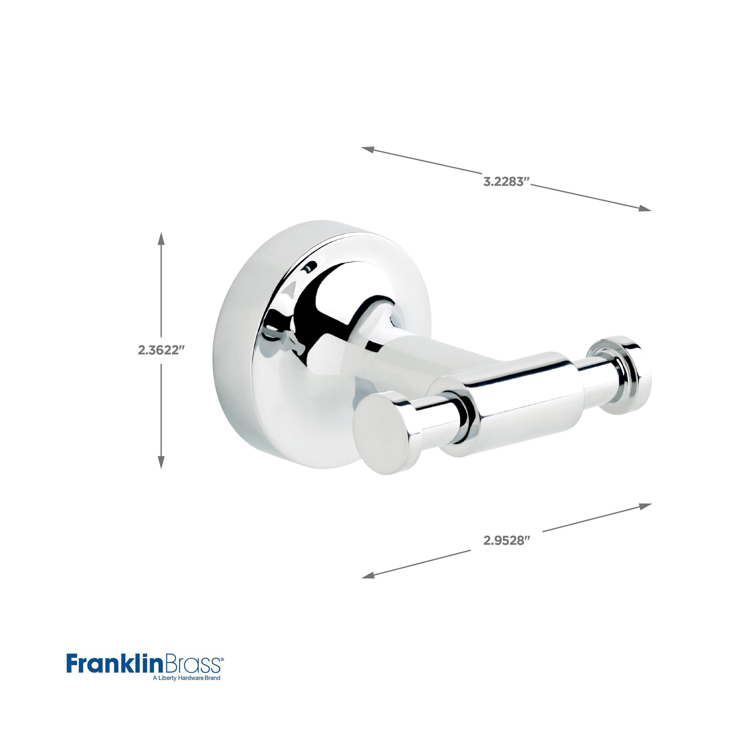 Doble Gancho para Toallas de Montaje en Pared Franklin Brass Voisin en Cromo Pulido VOI35-PC