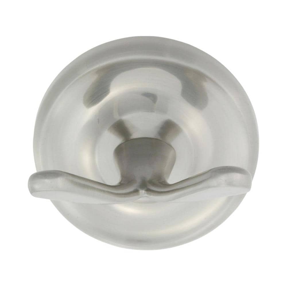 Gancho Doble de Pared para Toallas Serie 500, níquel satinado de la marca Delaney Hardware